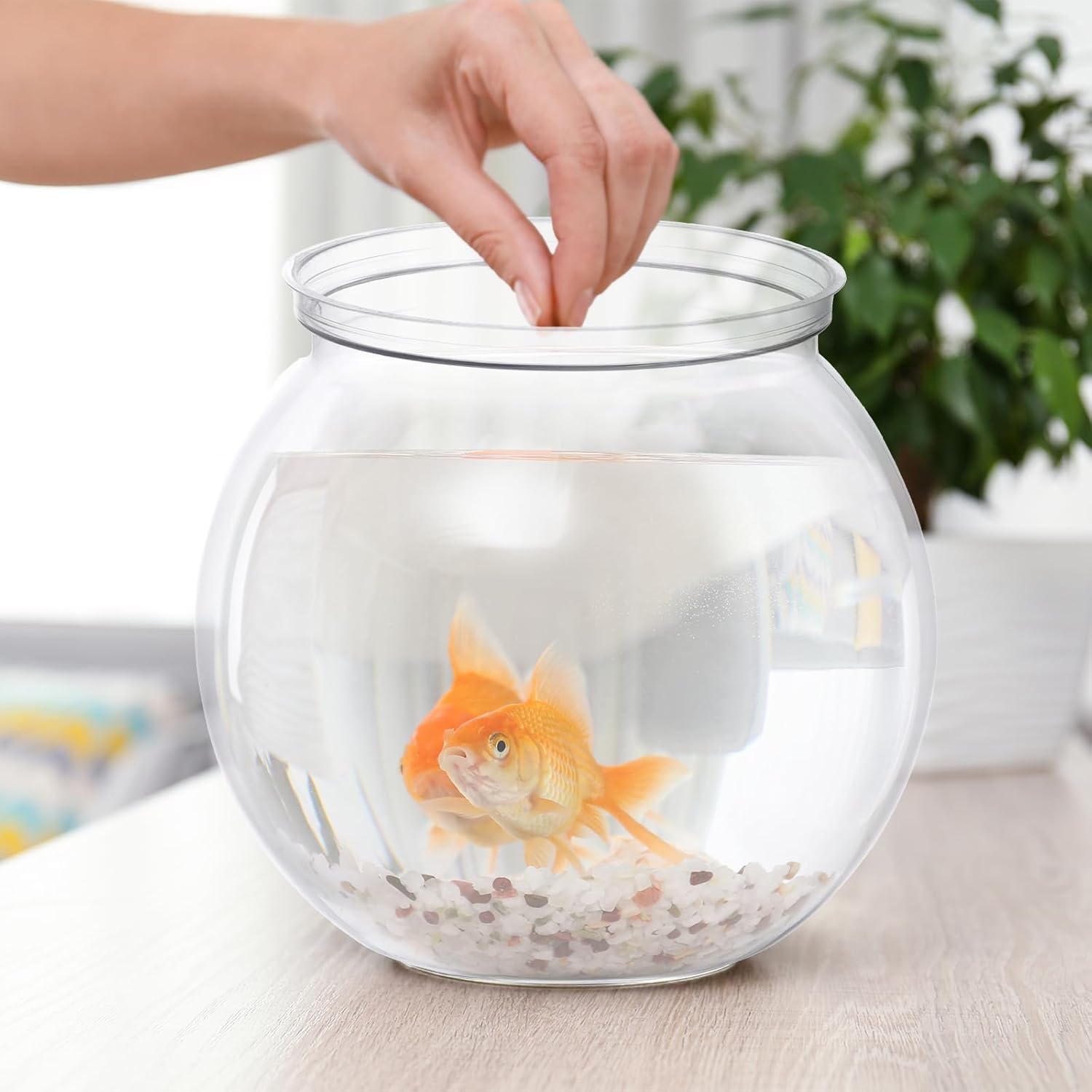 Mini Plastic Fish Bowl 27 oz Decorative Small Fishbowl, Aquarium Fish Bowls Unbreakable Heavy Duty Bowl for Centerpiece Vases, Party Decorations, Pack of 1 - Image 7