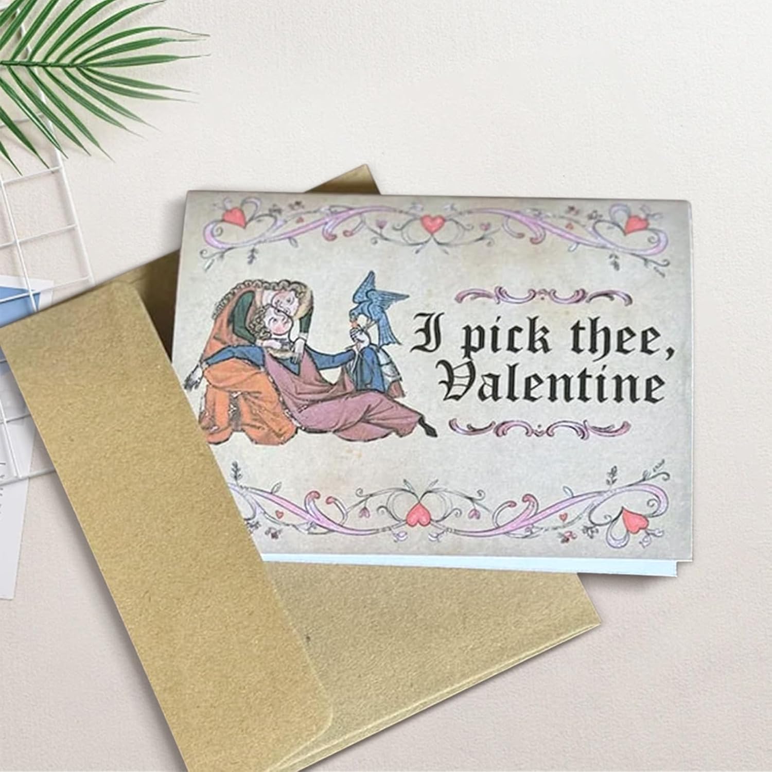 Medieval Valentine's Cards, Funny Medieval Love Car with Handwritten Manuscript Art, Valentine's Card with Chivalry Meets for Couples & Medieval Art Enthusiasts (6pcs) - Image 4