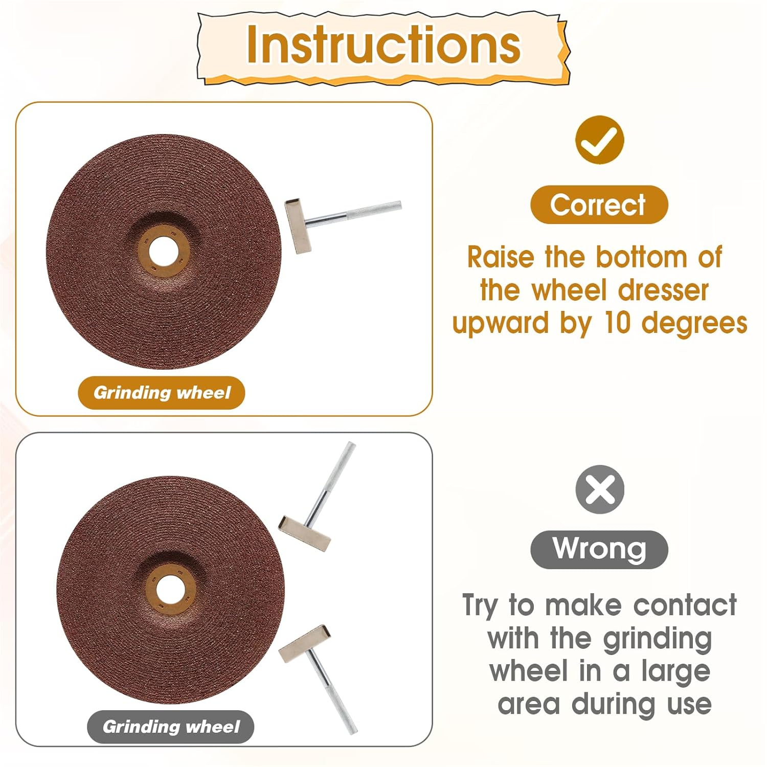 3 Pcs Grinding Wheel Dresser Grinding Wheel Dressing Tool Diamond Wheels Stone Dresser with Flat Diamond Coated Surface for Restore Bench Grinder Truing Deburring Wheels Silver - Image 3