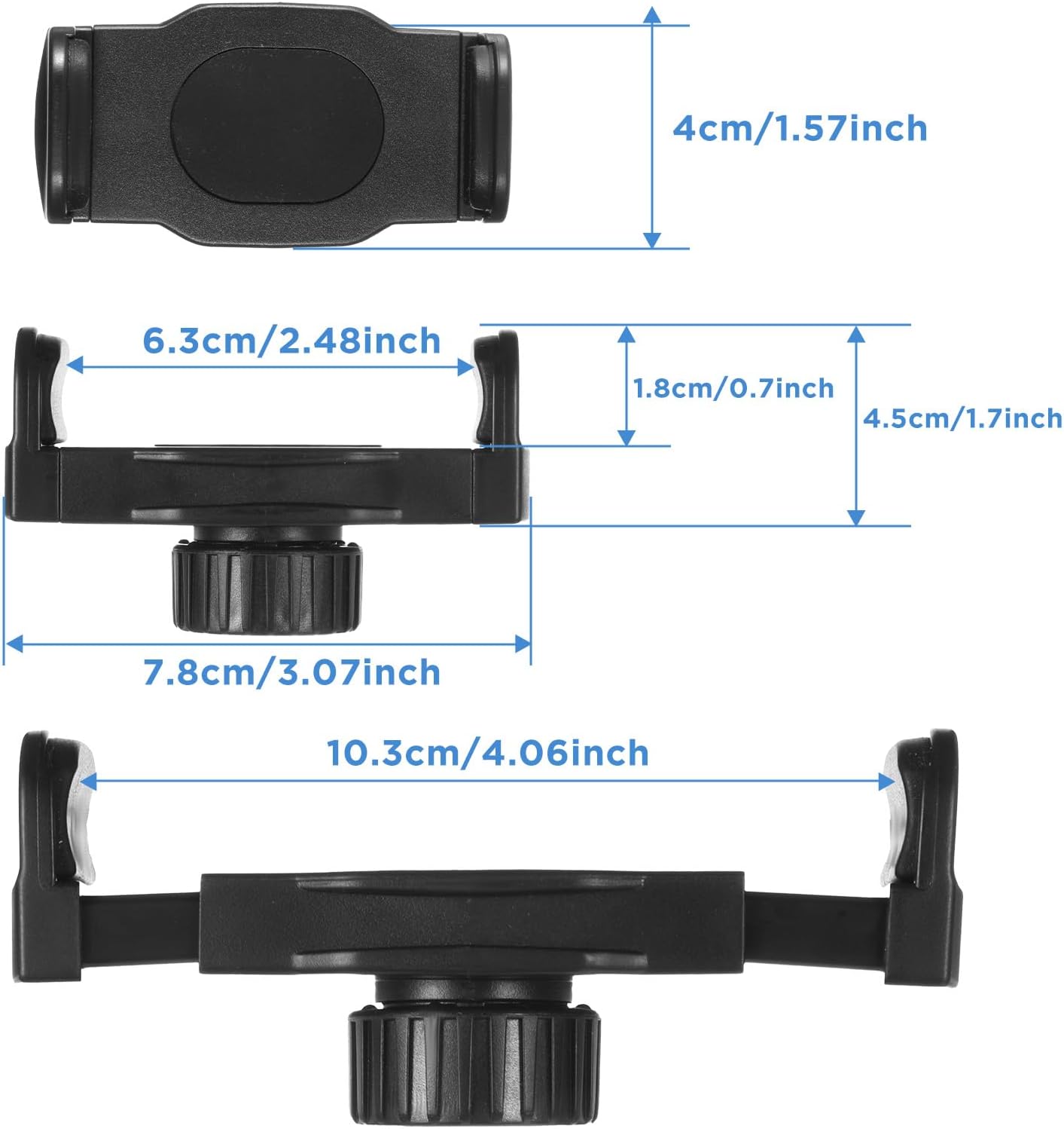 2 Pack Ball Mount Phone Holder Clip 17mm Ball Mount Clip Balls Joint Connector Socket Replacement Rotating Balls Head with Fixed Nut for Car Wireless Charger Cellphone Clamp Selfie Hose Stand Bracket - Image 1