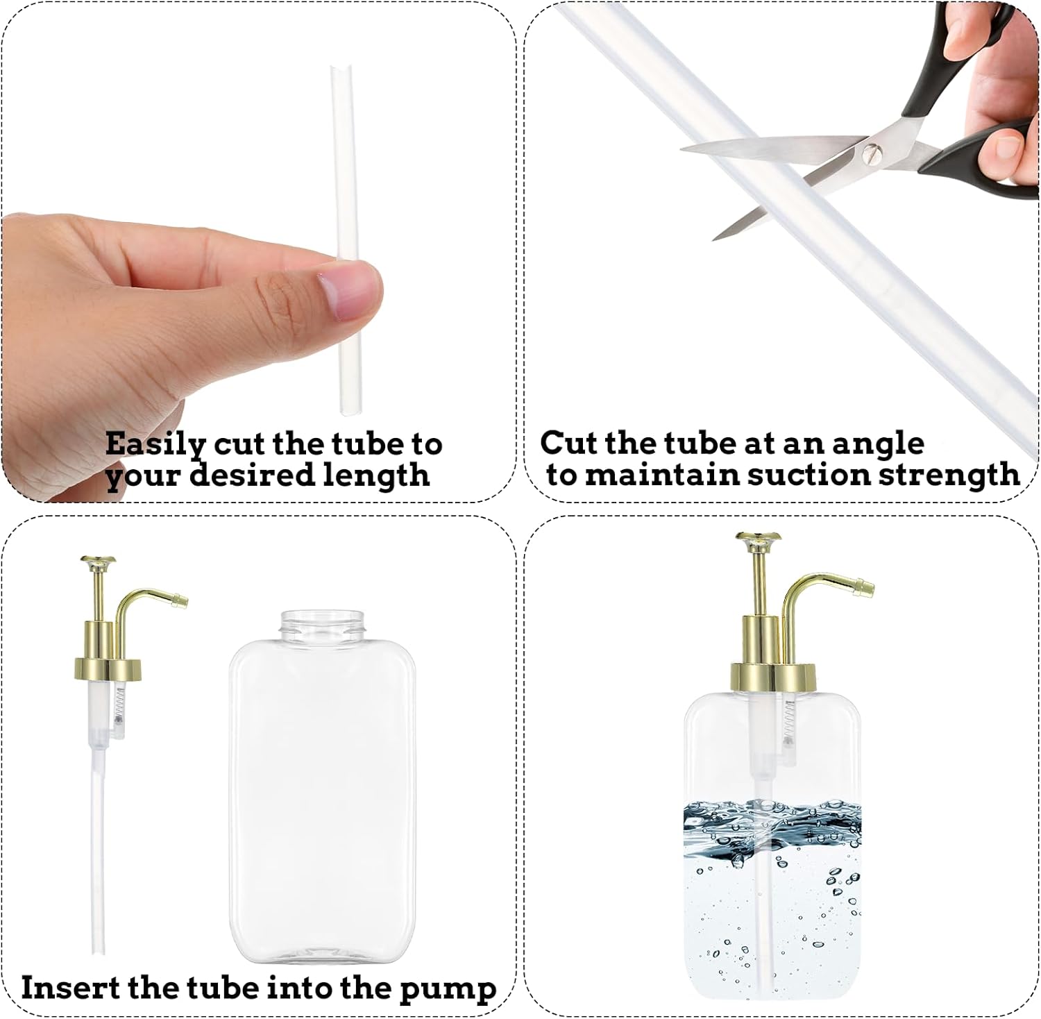 Soap and Lotion Dispenser Pump Replacement, ABS Material Gold Gloss Smooth Action Oil Can Pump Head for Wider Mouth Bottle of 1.3 in (33 mm) Thread, Rust Proof & Leak Proof for Soap Lotion Bottle - Image 4