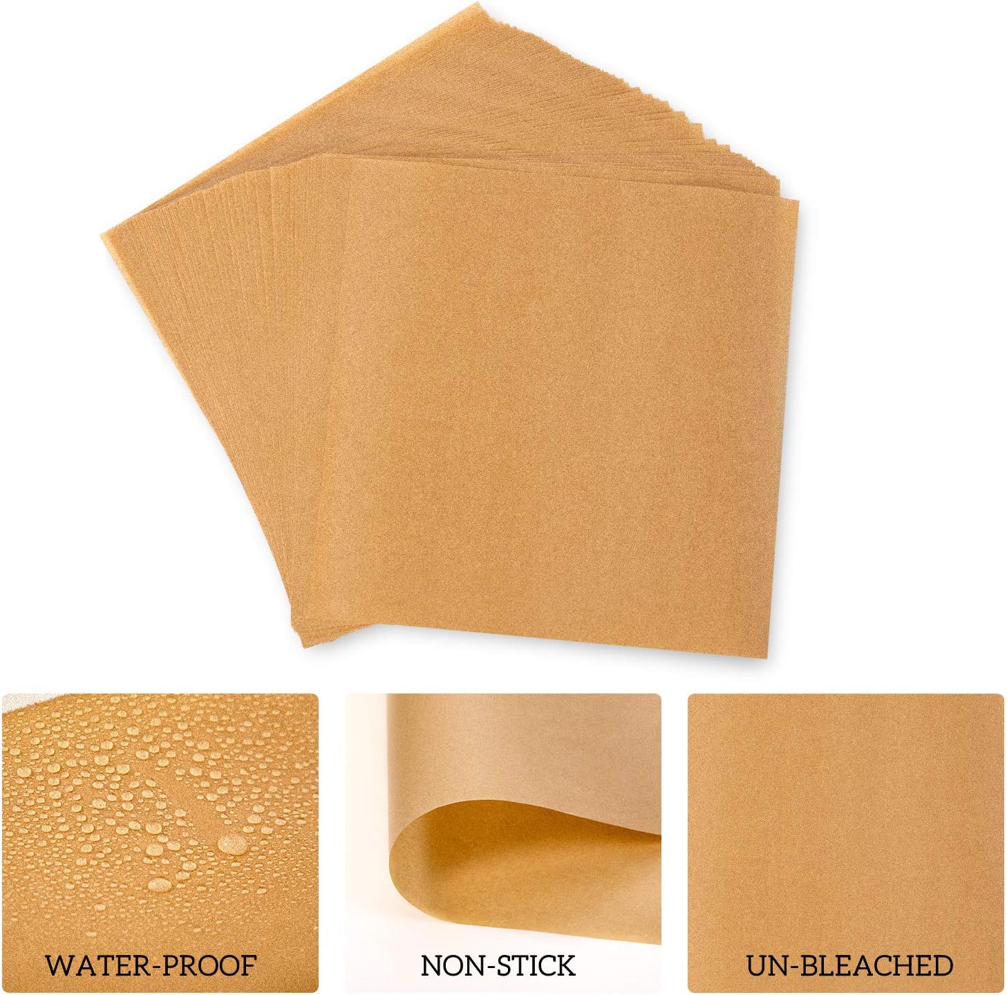 200 Count Unbleached Parchment Paper Squares 6