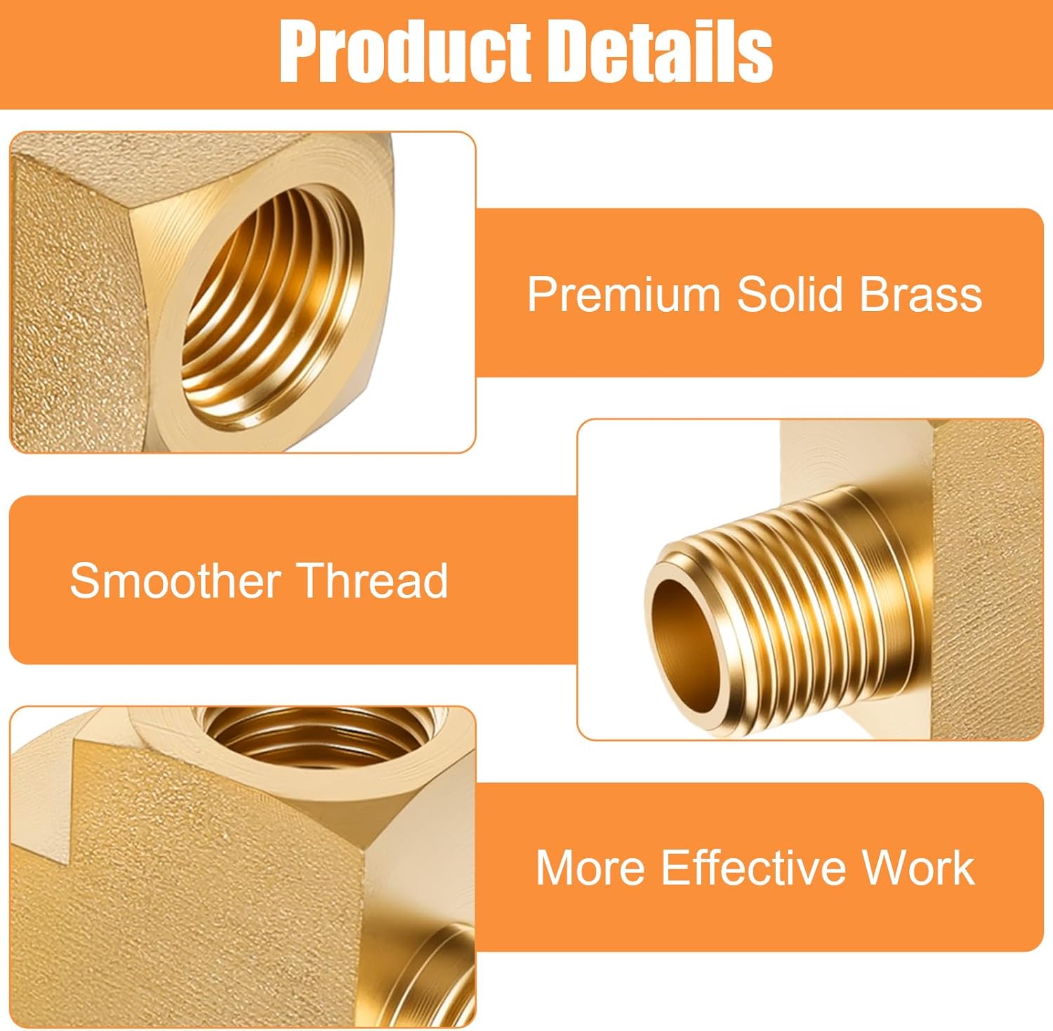 2 Pcs 1/8'' Npt Tee Barstock Street Tee Fittings 1/8