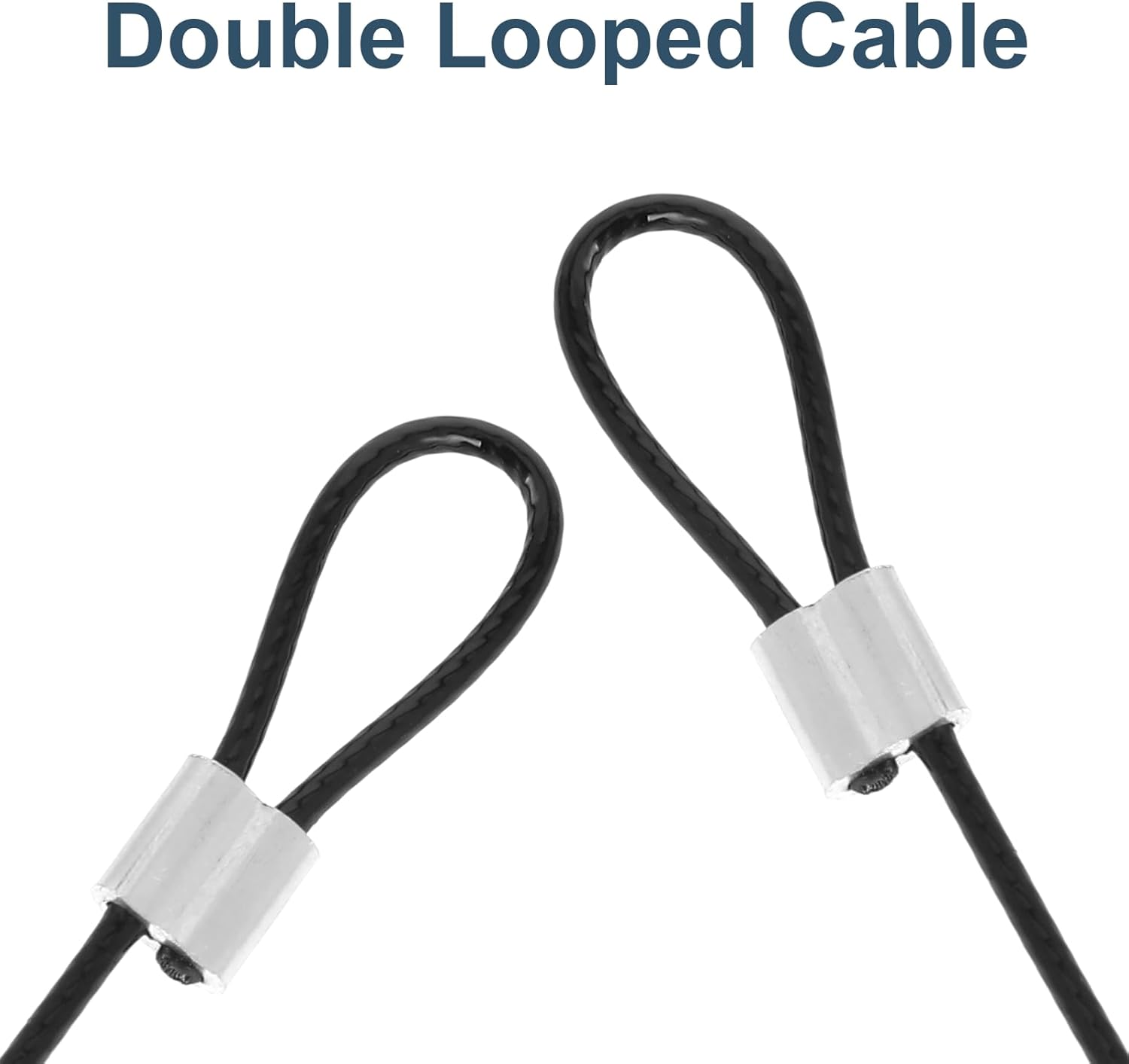 10PCS Stainless Steel Cable with Loops, 12 Inch 2mm Security Cable Short Wire Lock Cable Lanyard Chain Link Lock Vinyl Coated Thin Wire Rope for Outdoor Gates, Bikes, Luggage - Image 4
