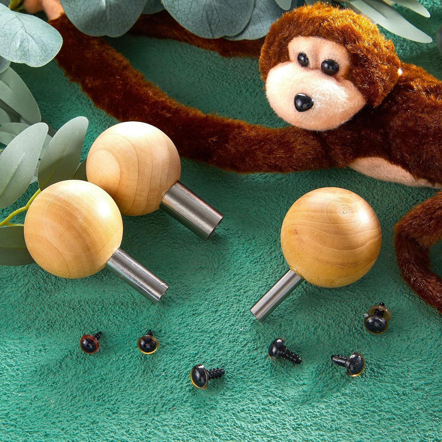 Amylove 3 Pcs Safety Eye Tool Auxiliary Tool for Attaching Safety Eyes for Crocheting Crochet DIY Stuffed Animal Install Doll Making Supplies Craft, 3 Size - Image 5