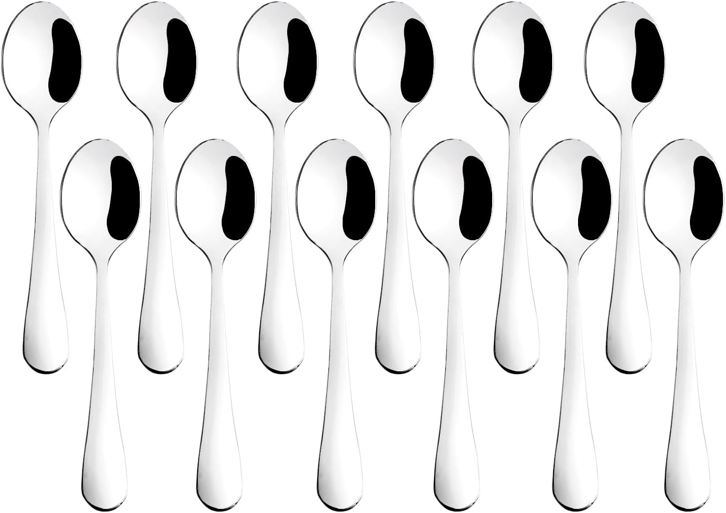 12-Piece Demitasse Espresso Spoons, 4 Inches Stainless Steel Mini Coffee Spoons - Image 1