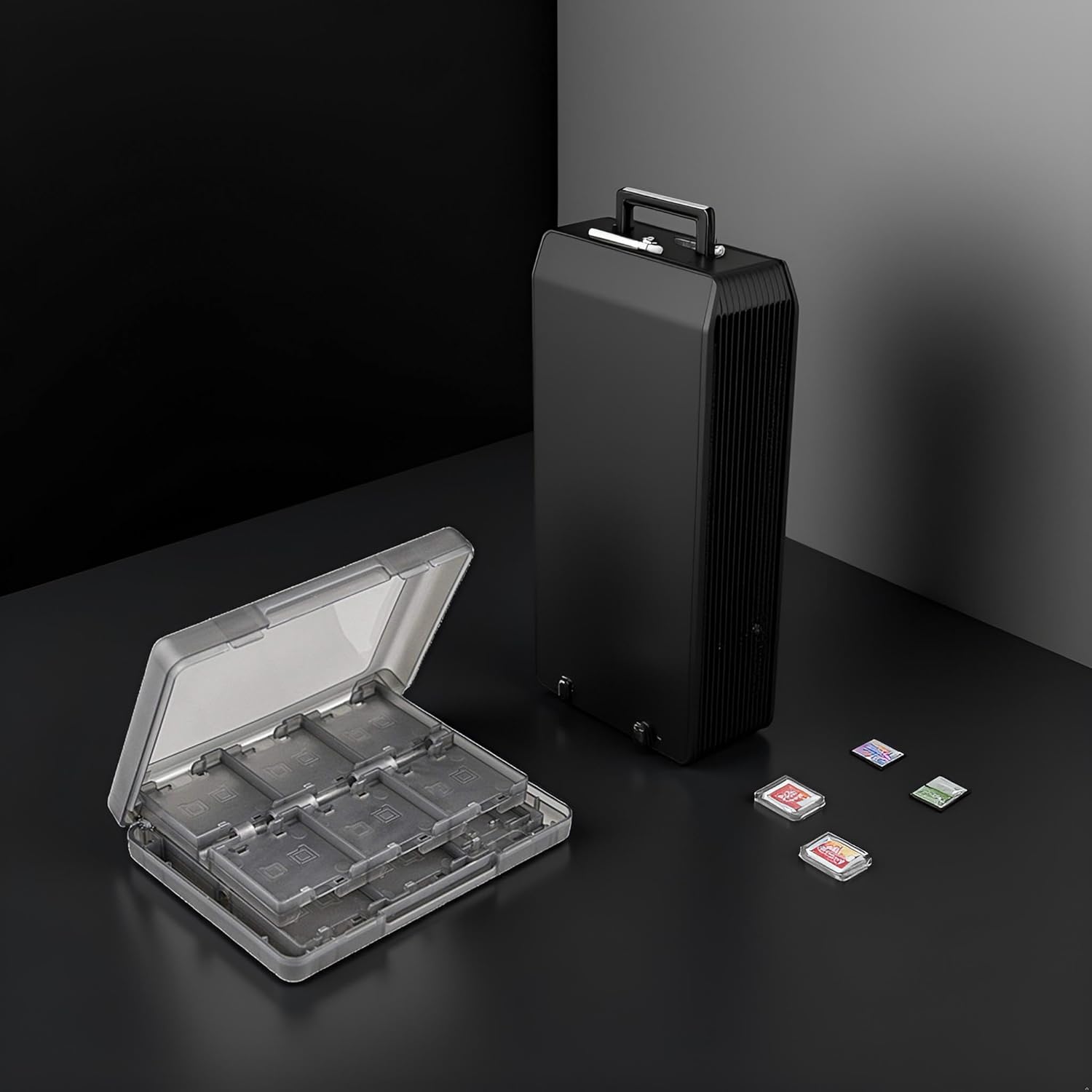 Black 26-in-1 Game Holder Case Fits up to 22 Games 2 SD Cards 2 Micro SD/TF Cards and 2 Stylus Pens for NEW 3DS / 3DS XL / 3DS LL - Image 4