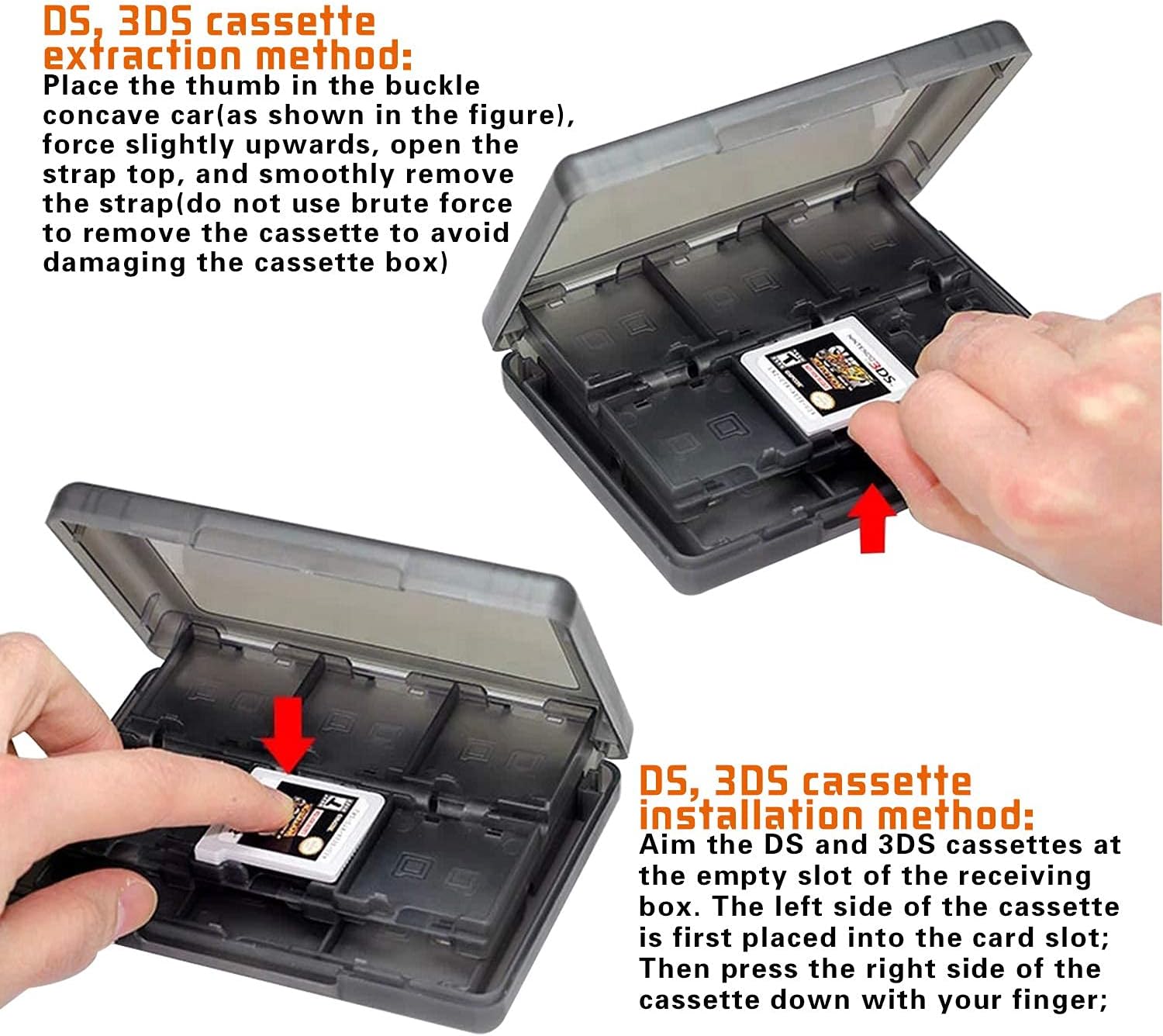 Black 26-in-1 Game Holder Case Fits up to 22 Games 2 SD Cards 2 Micro SD/TF Cards and 2 Stylus Pens for NEW 3DS / 3DS XL / 3DS LL - Image 7