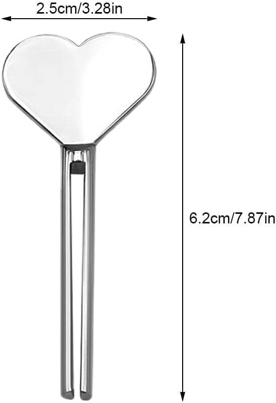 Silver Metal Manual Toothpaste Squeezer Heart Stainless Steel Dispenser Tube Squeezer Hand Cream Tube Key Roller Set Bathroom Accessories Daily Living Tube Squeezing Aids - Image 1