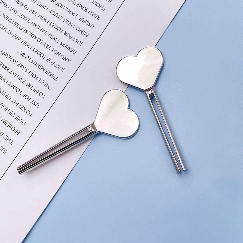 Silver Metal Manual Toothpaste Squeezer Heart Stainless Steel Dispenser Tube Squeezer Hand Cream Tube Key Roller Set Bathroom Accessories Daily Living Tube Squeezing Aids - Image 3