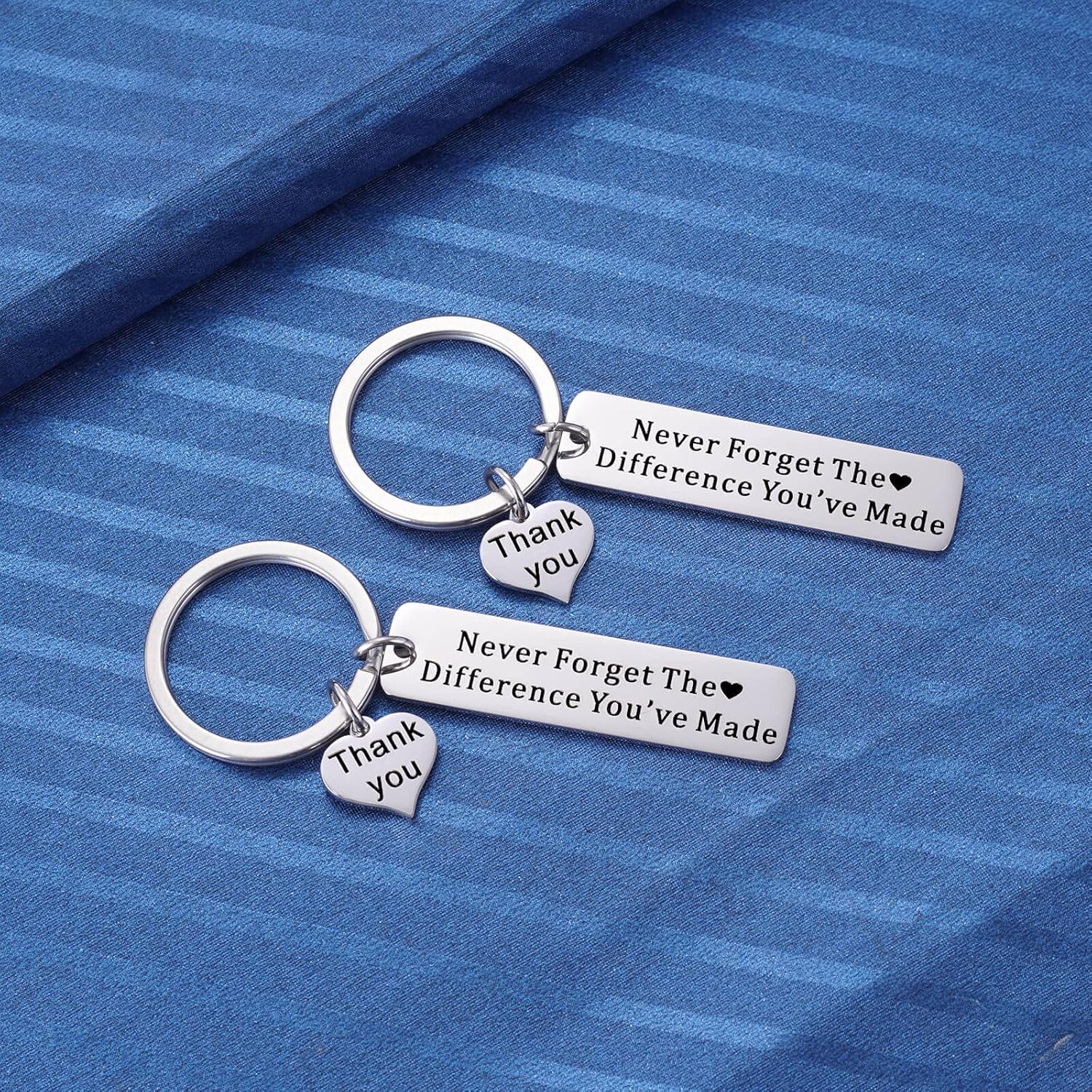 2PC Coworker Going Away Farewell Thank You Keychain, Teacher Nurse Boss Retirement Gifts for Women Men, Employee Appreciation Gift - Image 1