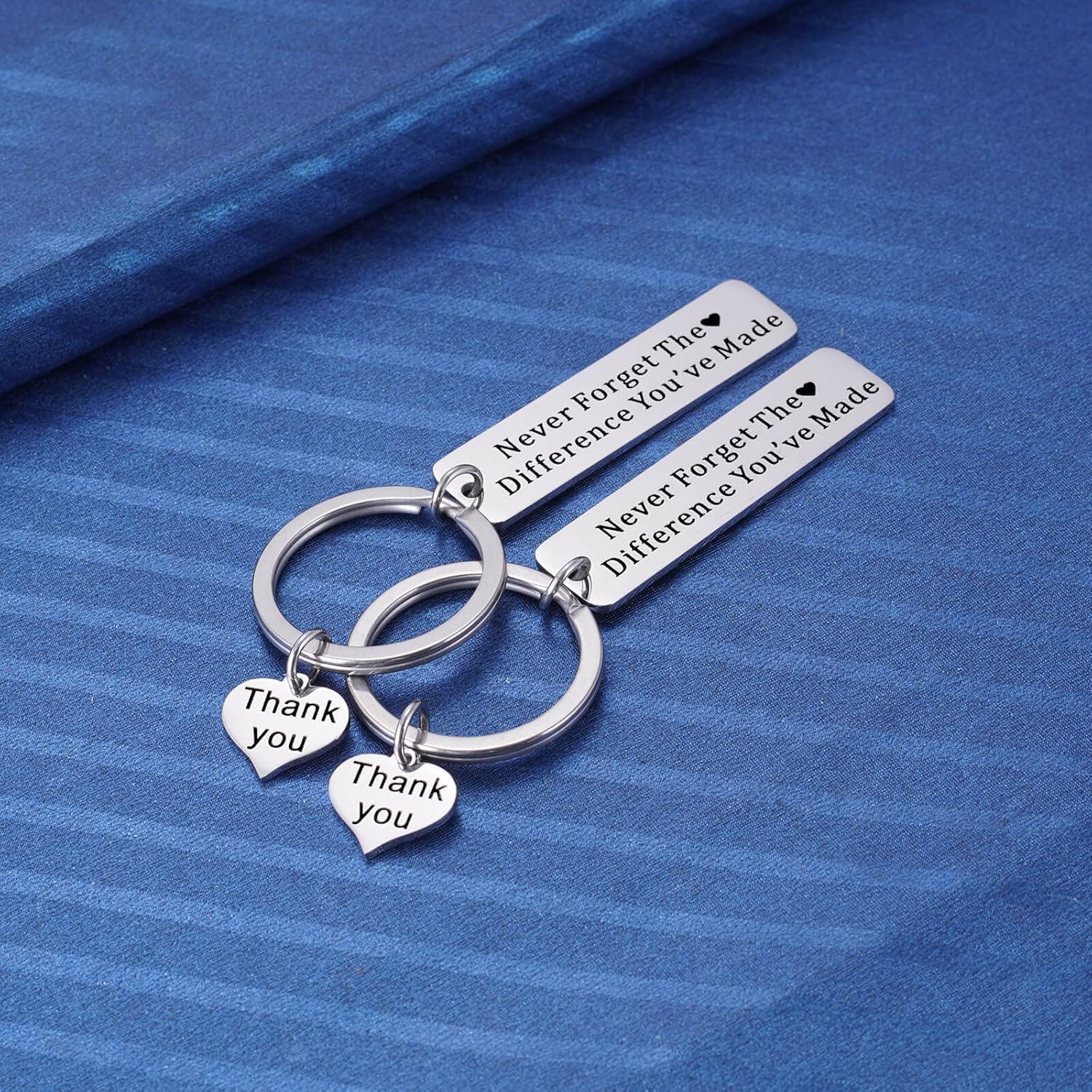 2PC Coworker Going Away Farewell Thank You Keychain, Teacher Nurse Boss Retirement Gifts for Women Men, Employee Appreciation Gift - Image 2