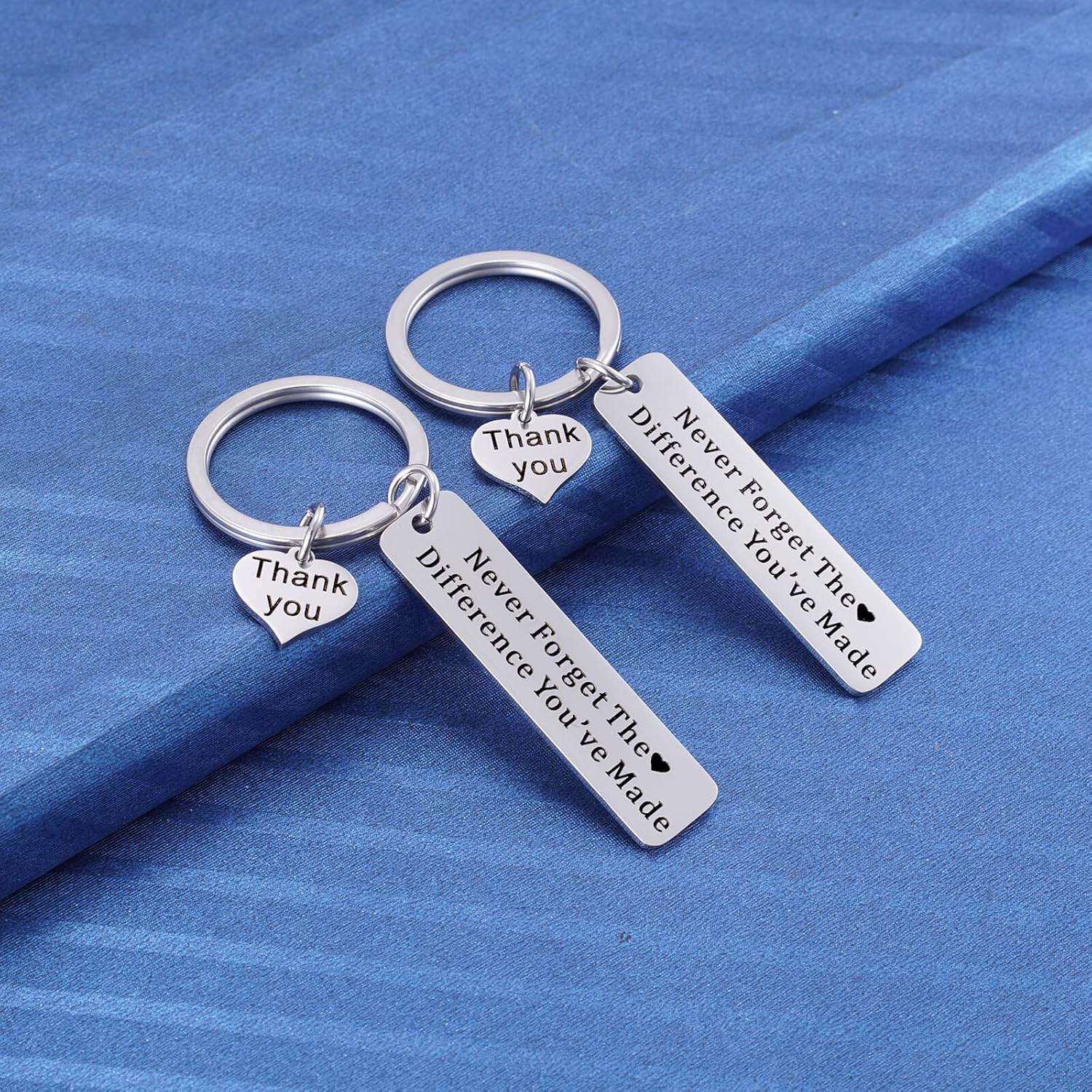 2PC Coworker Going Away Farewell Thank You Keychain, Teacher Nurse Boss Retirement Gifts for Women Men, Employee Appreciation Gift - Image 3