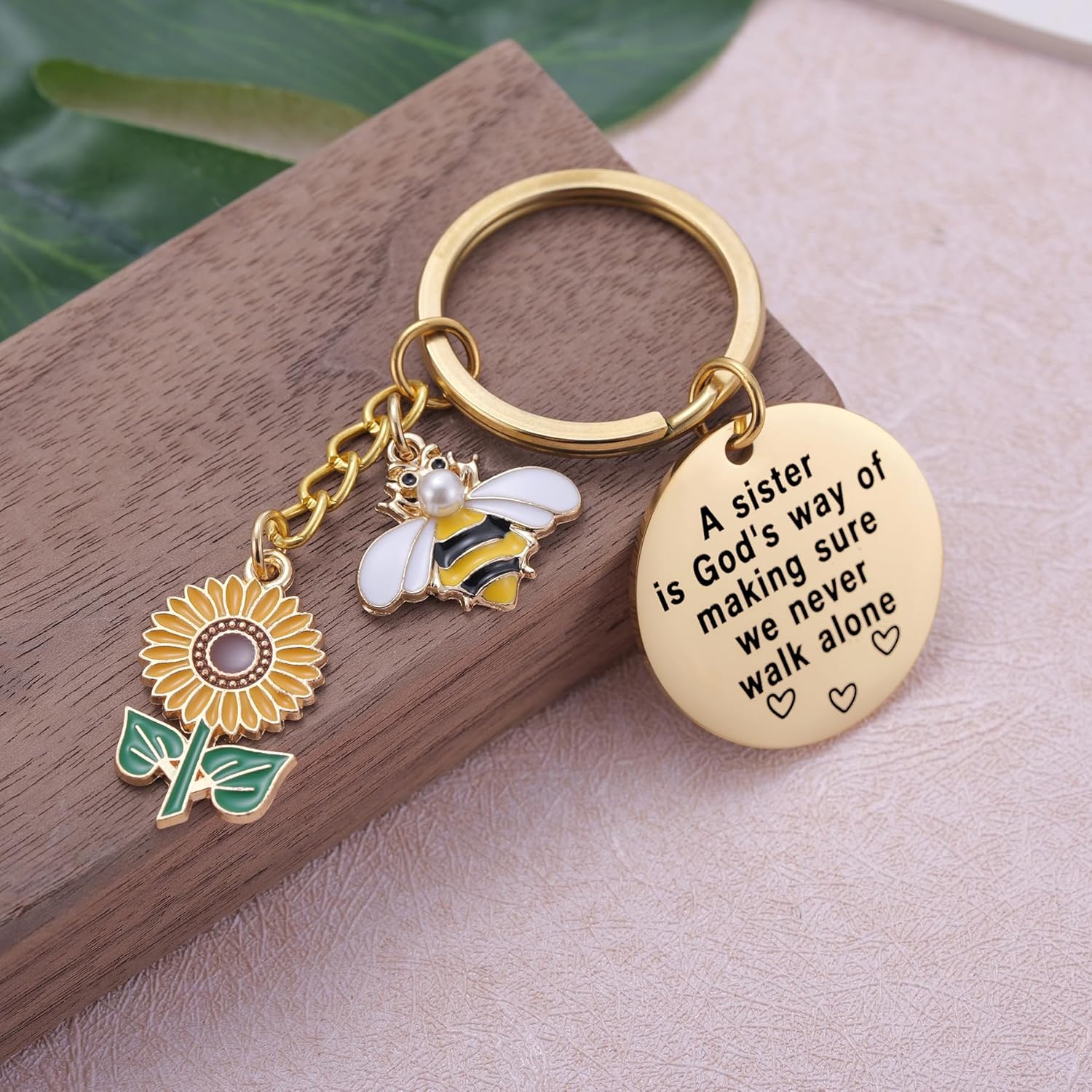 Sunflower Keychain for Women Inspirational Christmas Birthday Graduation Jewelry Gifts for Mom Daughter Wife Friend Sister - Image 3