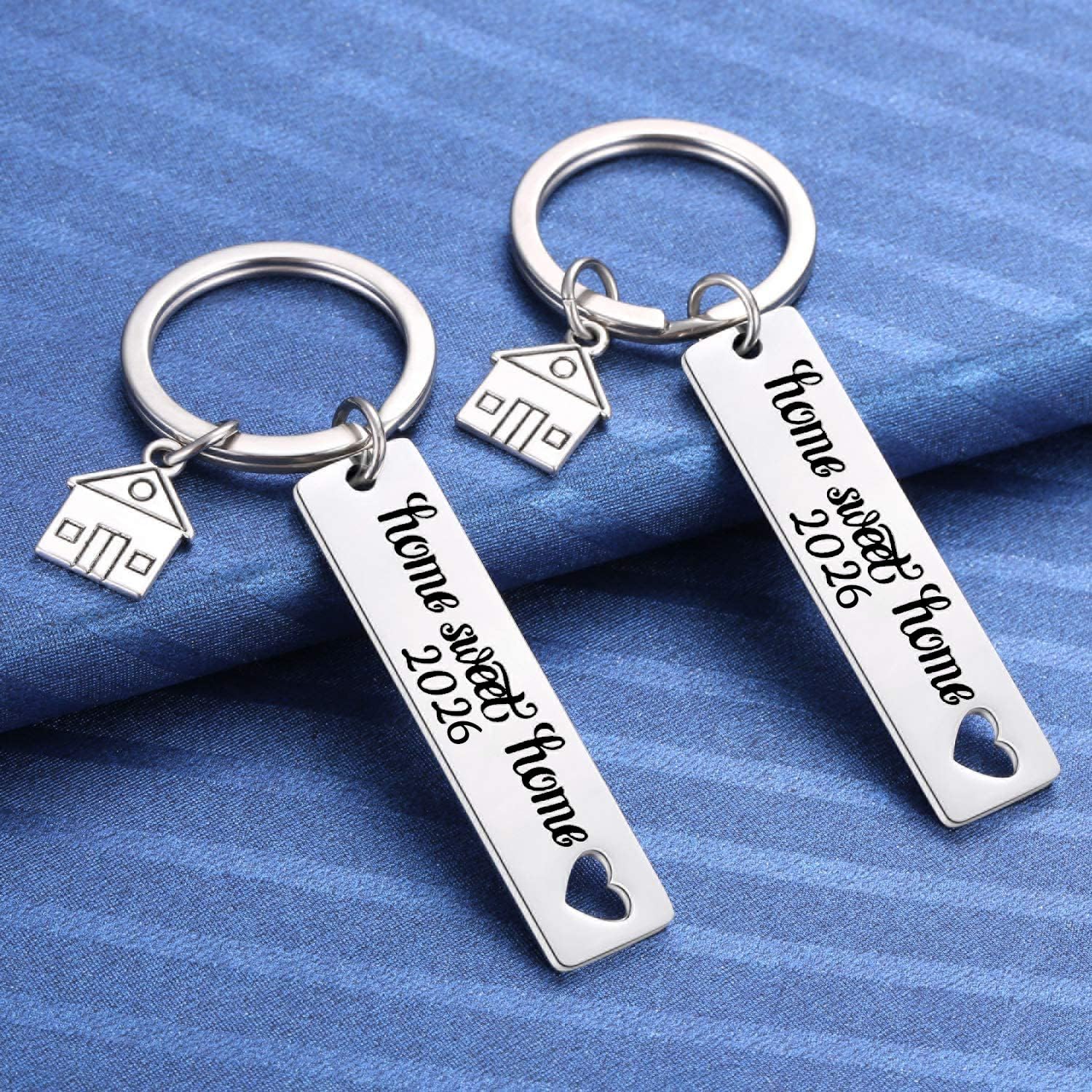Kvekstio 2PCS 2026 Home Sweet Home Key Chain Housewarming Presents, New Homeowner Keychain Closing Gift Ideas, Real Estate Gifts From Agent For Client Congratulations - Image 2
