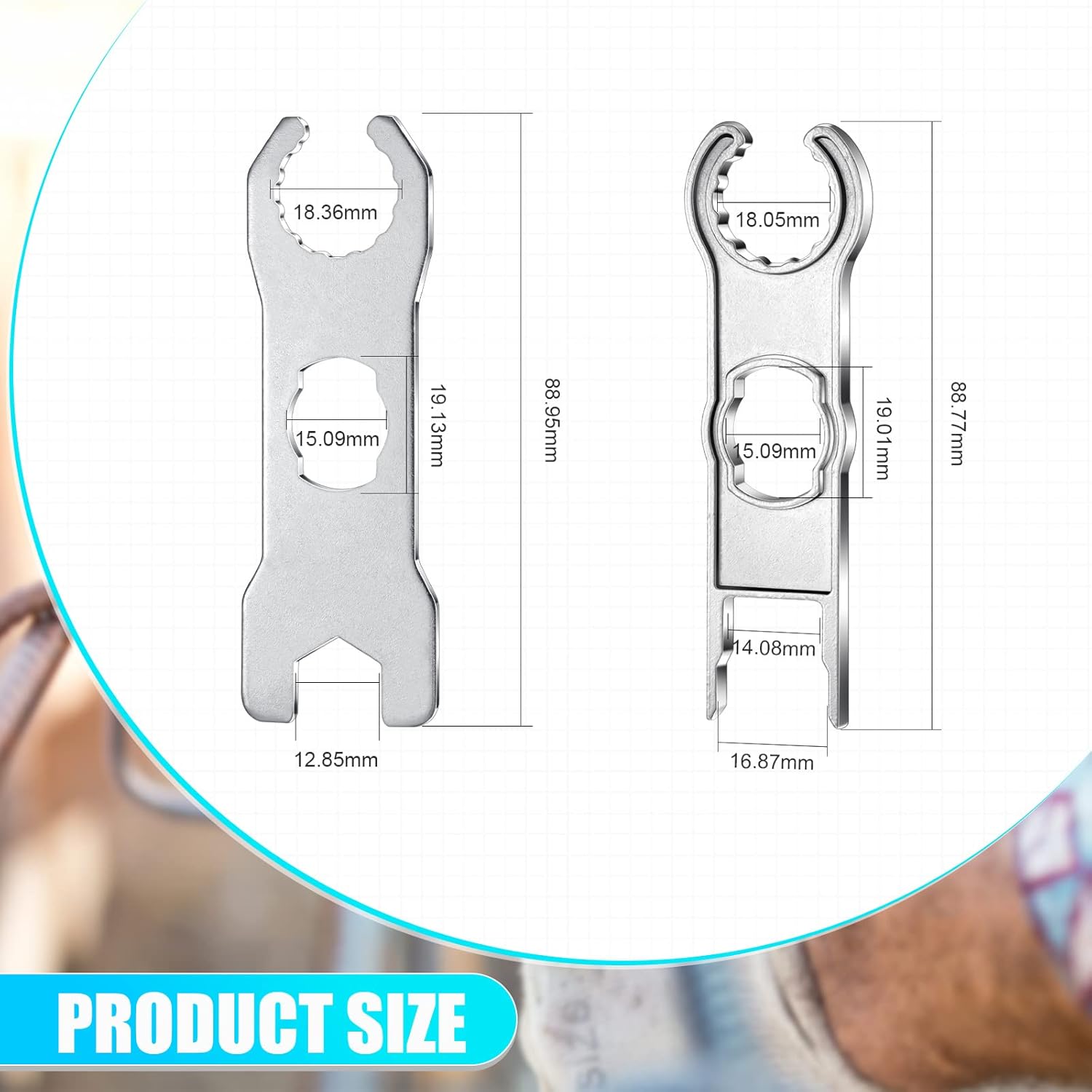 Landhoow 6 Pcs Solar Panel Connector Tool Solar Metal Spanner Wrench Solar PV Disconnect Removal Tools Crimping Tool for Solar Panel Cable PV System Wire and Connectors, Assembly and Disassembly Kit - Image 1