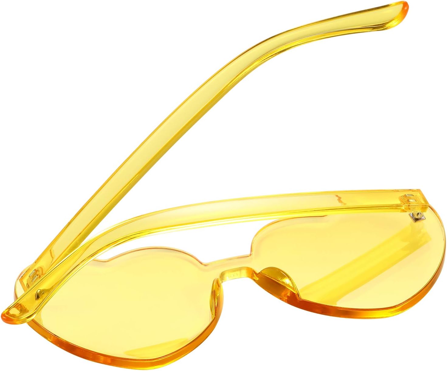 Maxdot Heart Shape Sunglasses Rimless Transparent Heart Glasses Colorful Party Favors - Image 3