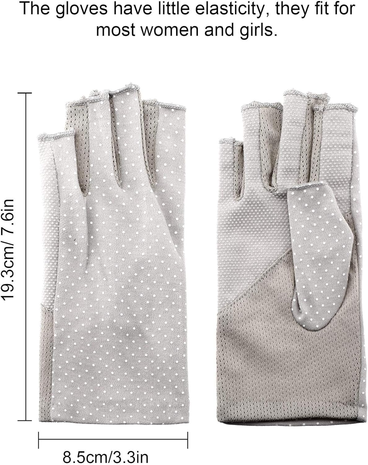 Maxdot Sun Gloves for Women UV Protection Fingerless Non Slip Sunscreen Driving Gloves for Summer Outdoor - Image 4