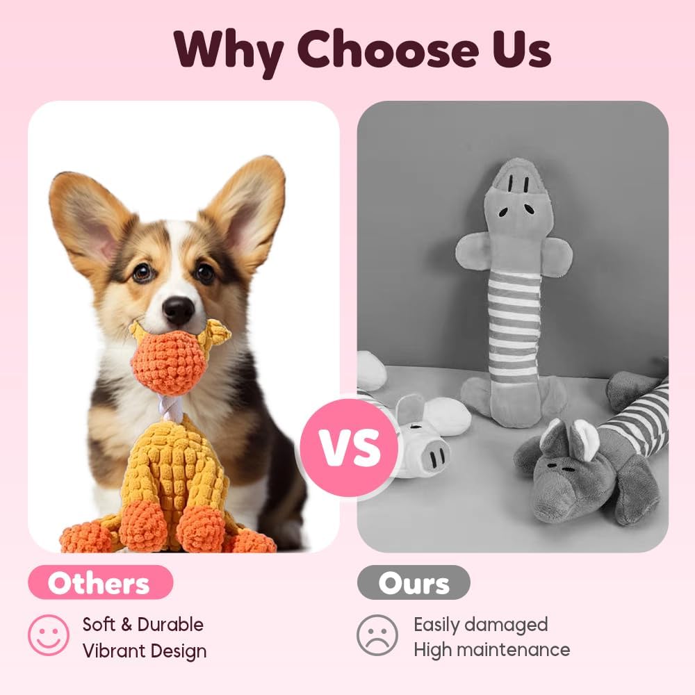 2026 New Dog Toys, Indestructible Plush Toy for Aggressive Chewers, Interactive Squeaky Soft Puppy Chew Toy, Durable Teething Toys Small Medium Large Dogs (Sky Blue) - Image 6