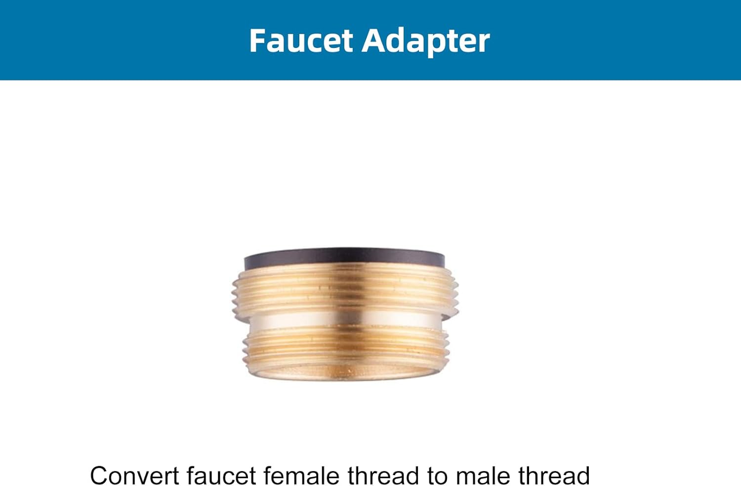 Faucet Adapter Kit, Swivel Aerator Adapter to Connect Garden Hose - Multi-Thread Kitchen Sink Faucet to Garden Hose Adapter 3/4 Inch - Chrome Finished - Image 8
