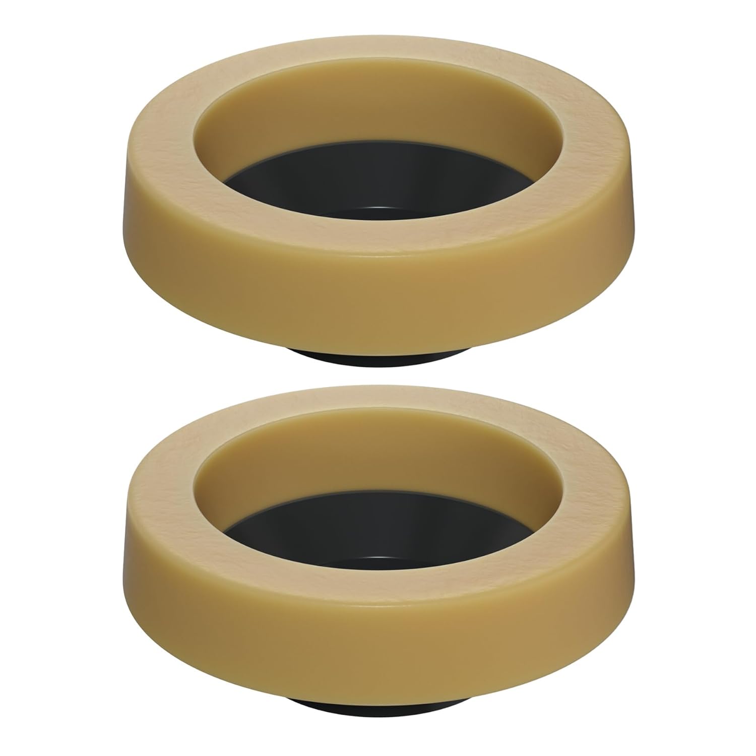 2 Pack Toilet Wax Ring, Thick Toilet Bowl Wax Ring Gasket for Toilet Bowl, Polyethylene Flange- Gas, Odor and Watertight Seal, Fits 3-inch and 4-inch Waste Line - Image 1