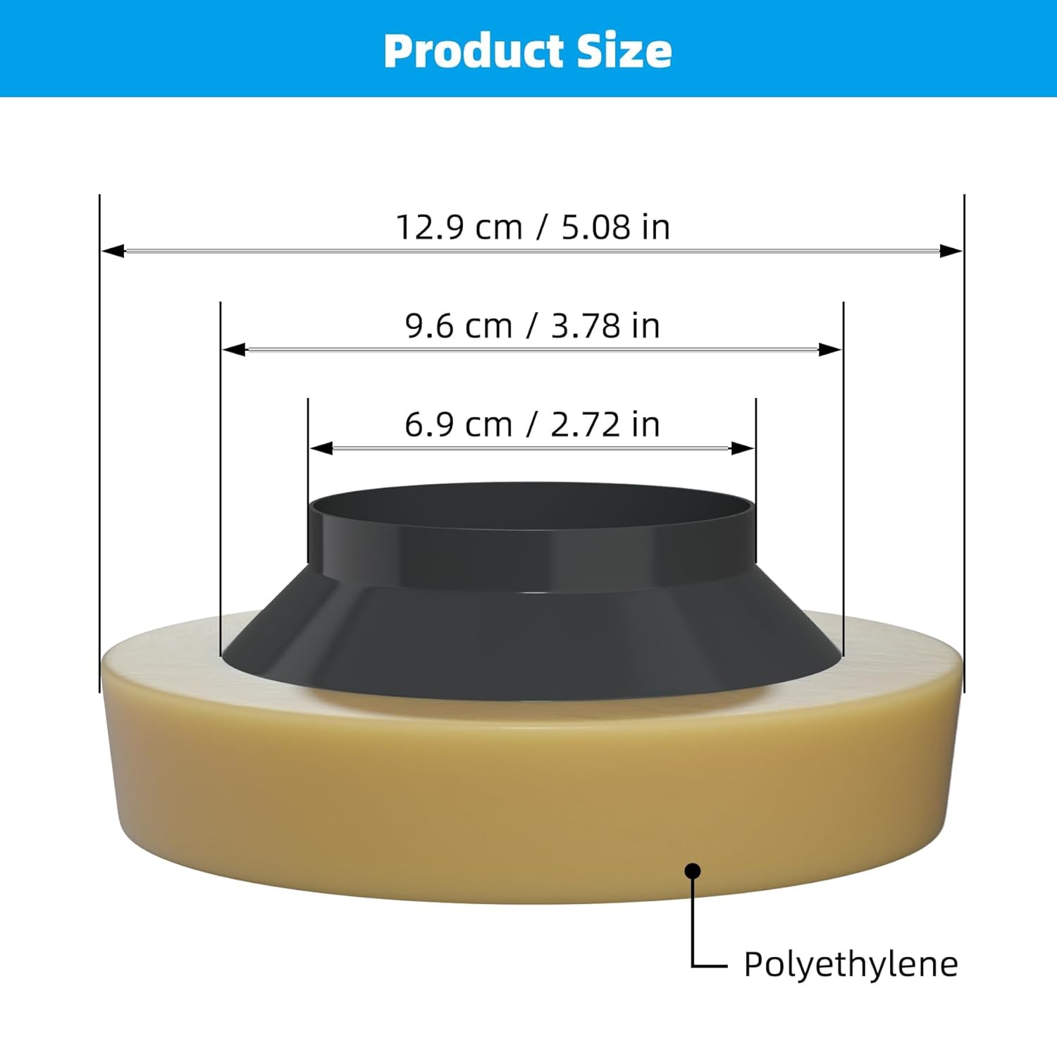 2 Pack Toilet Wax Ring, Thick Toilet Bowl Wax Ring Gasket for Toilet Bowl, Polyethylene Flange- Gas, Odor and Watertight Seal, Fits 3-inch and 4-inch Waste Line - Image 8