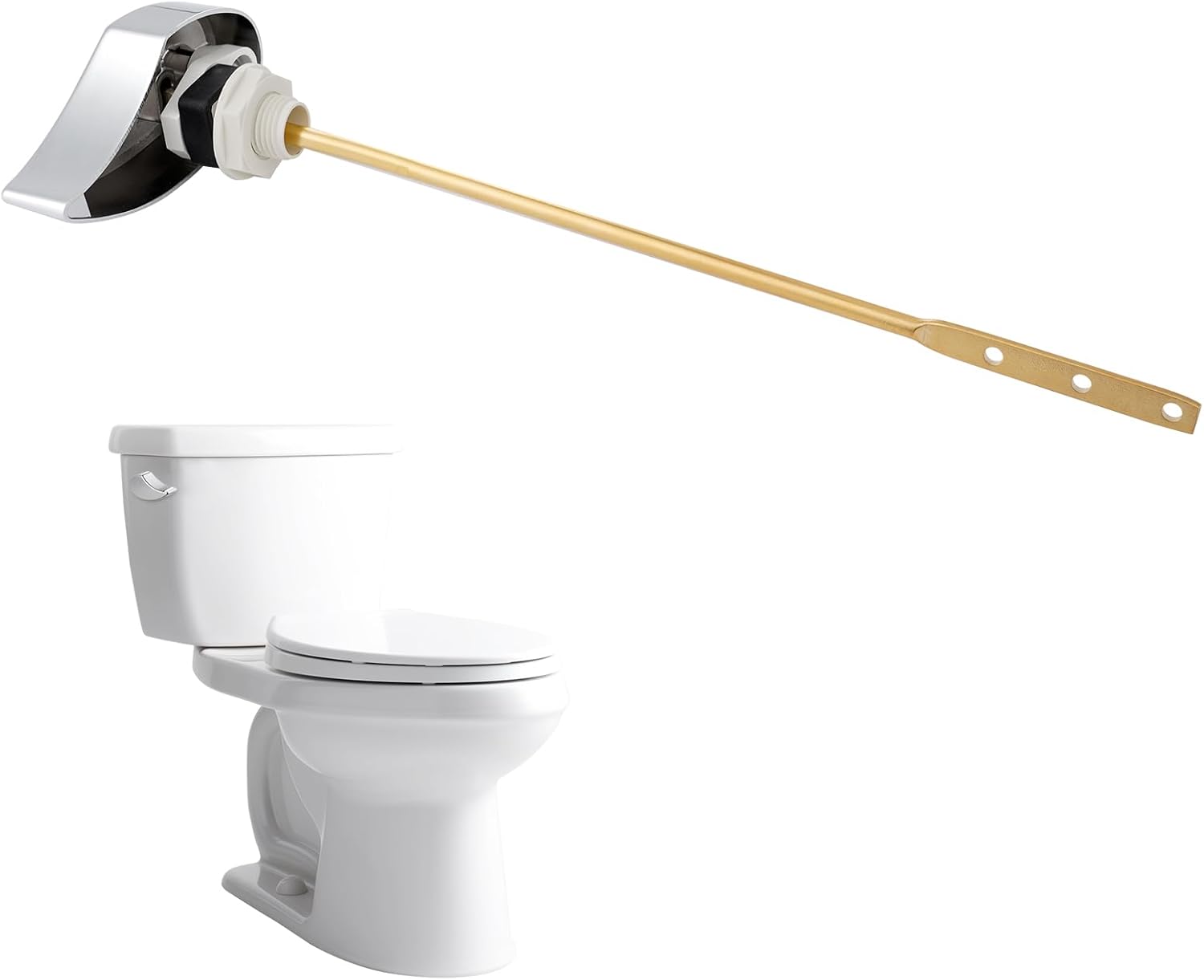 Toilet Handle Replacement Compatible with TOTOTHU004-CP Trip Lvr for ST701, CST854, CST884,Side Mount Toilet Flush Handle, Flush Tank Lever, Chrome - Image 1