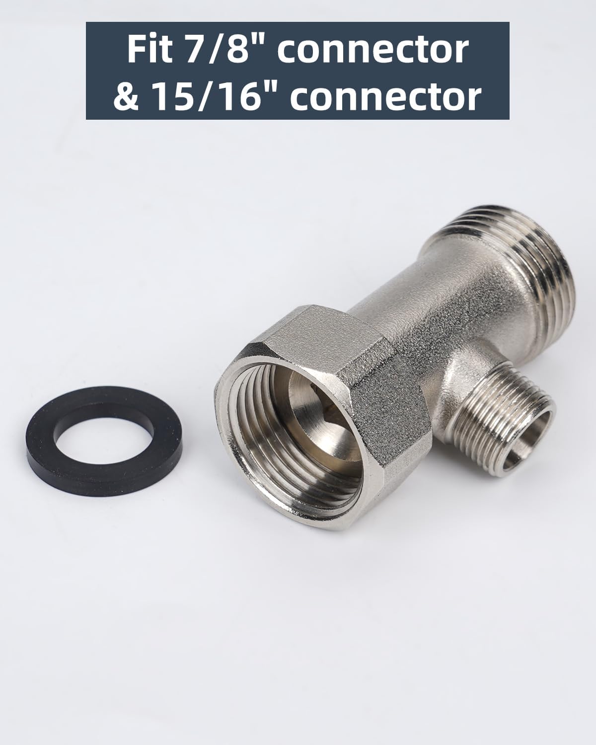 Bidet T Adapter, Metal T Valve for Bidet(7/8” x 7/8” x 3/8”) or (15/16