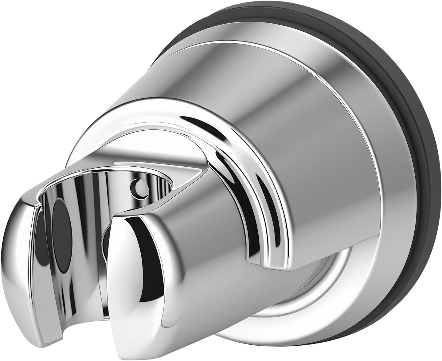 Vacuum Suction Cup Shower Head Holder, Removable Shower Wand Bracket, Adjustable Height & Wall Mount ABS Plastic Suction Holder for Handheld Shower Head, Chrome Finish - Image 1