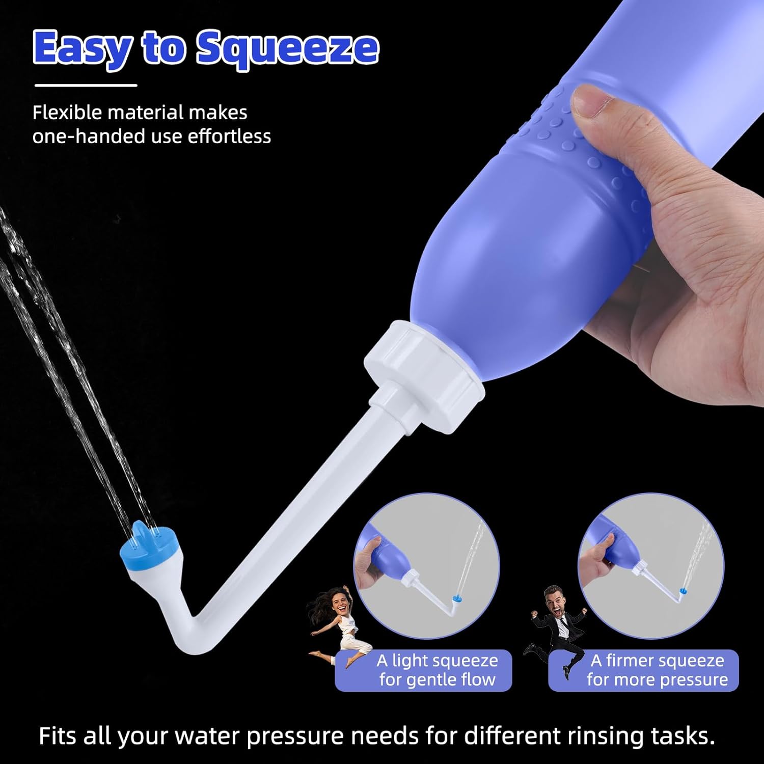 Portable Bidet Sprayer and Travel Bidet with Hand Held Bidet Bottle for Personal Cleansing Use Extended Nozzle - Personal Hygiene Care Toilet Bidet Shower/Bathroom Bidet Spray -21.8oz(620ml) - Image 3