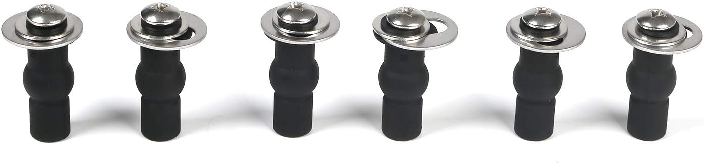 6 Pack Universal Toilet Seat Hinges Screw, Blind Hole fixings Expanding Rubber Top Fix Nuts Screws for Top Mounting Toilet Seat Hinges-3 Pairs (with One Expandable Ball) - Image 4