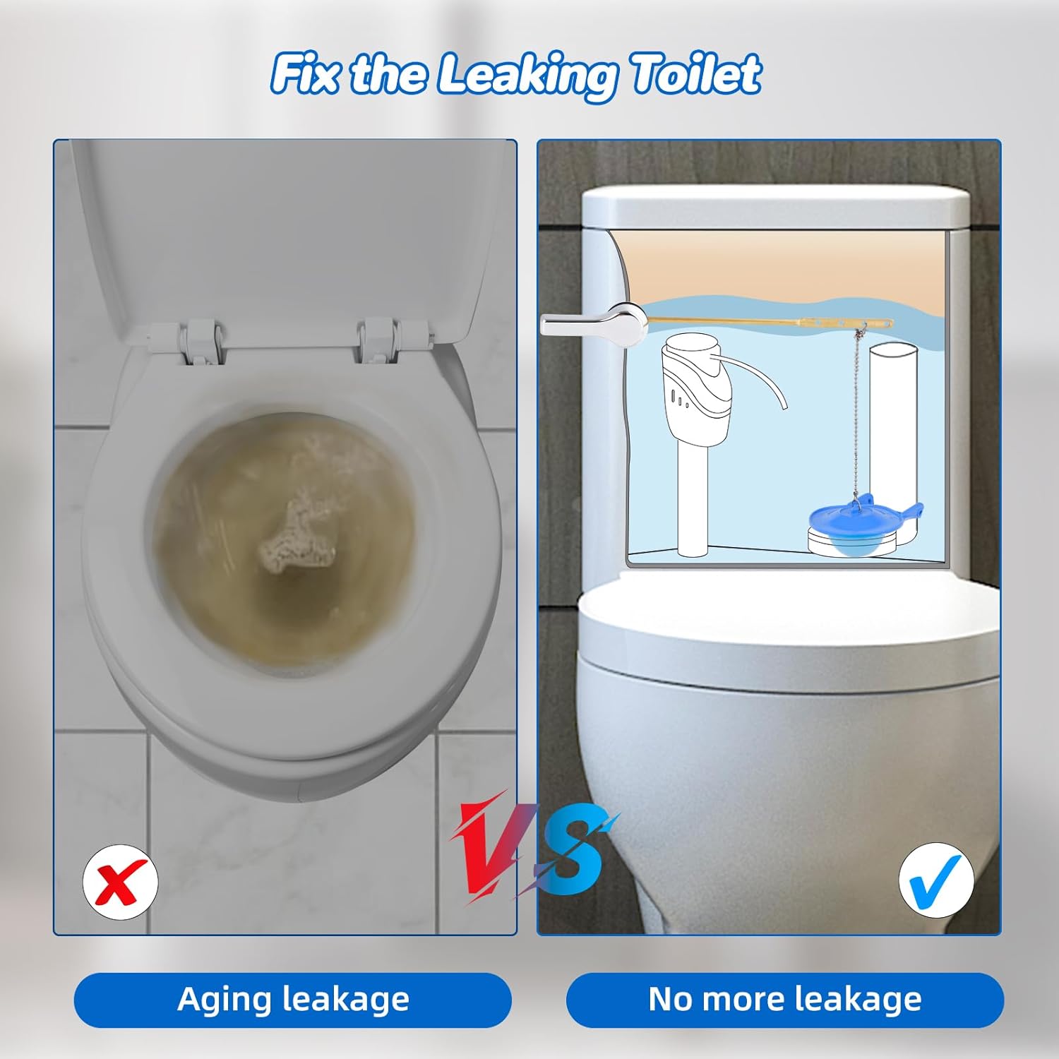 2 pcs Toilet Flapper Replacement, Compatible with Gerber 99-788 and Lowes AquaSouce Original 3