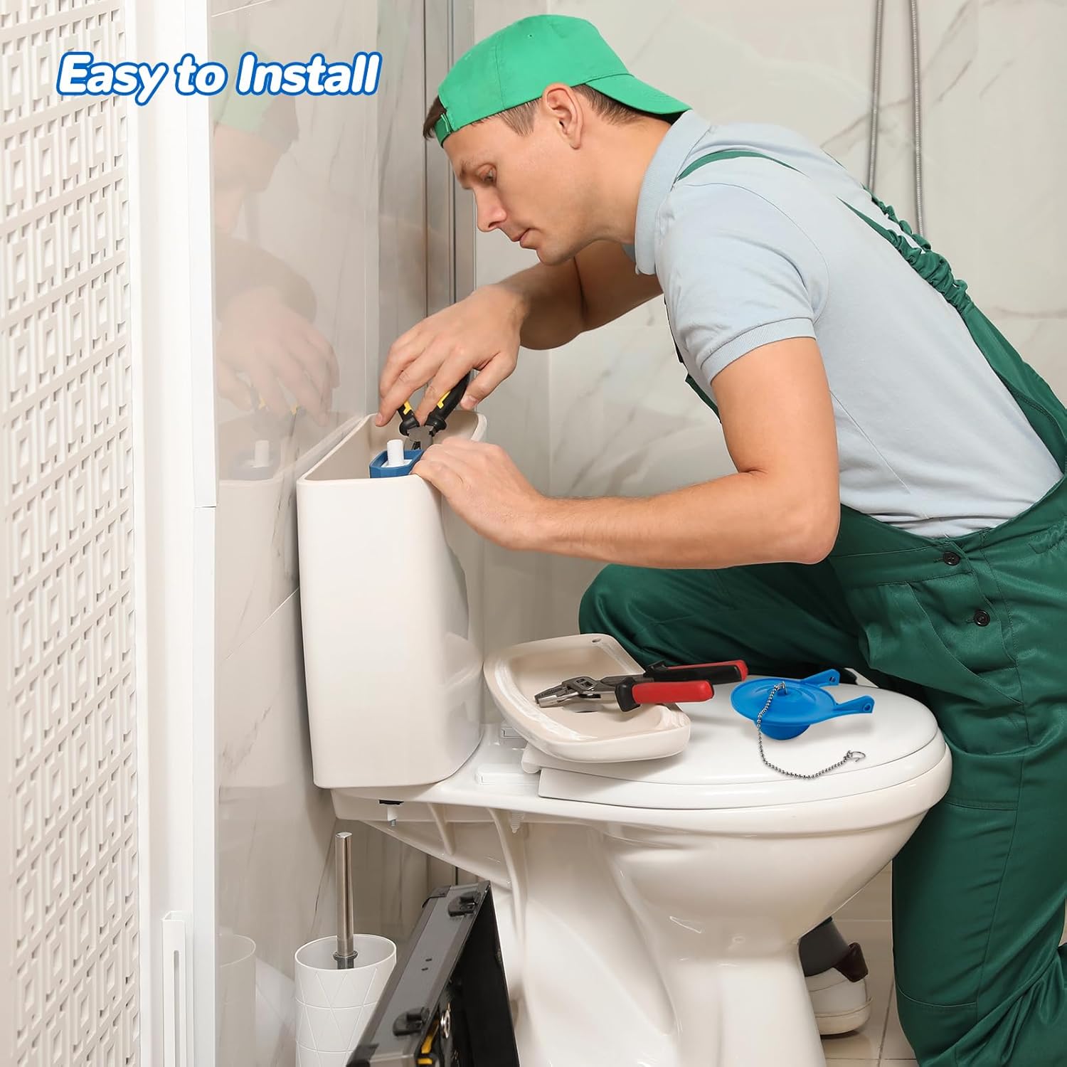 2 pcs Toilet Flapper Replacement, Compatible with Gerber 99-788 and Lowes AquaSouce Original 3