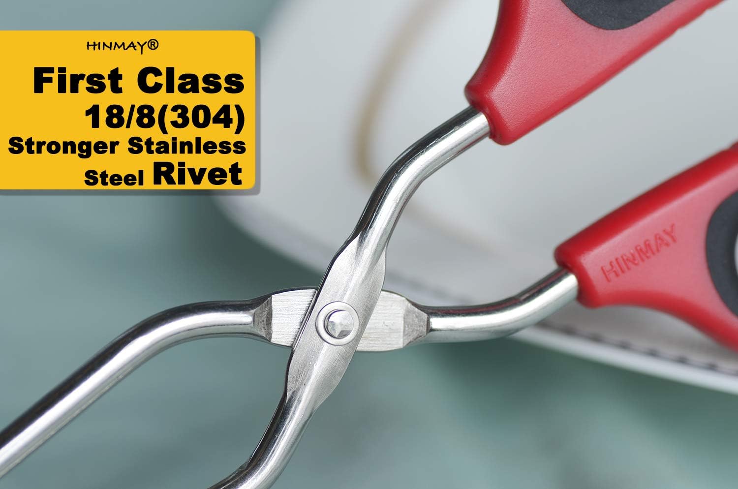 Stainless Steel Scissor Tongs 10-Inch and 12-Inch Set, Set of 2 - Image 3