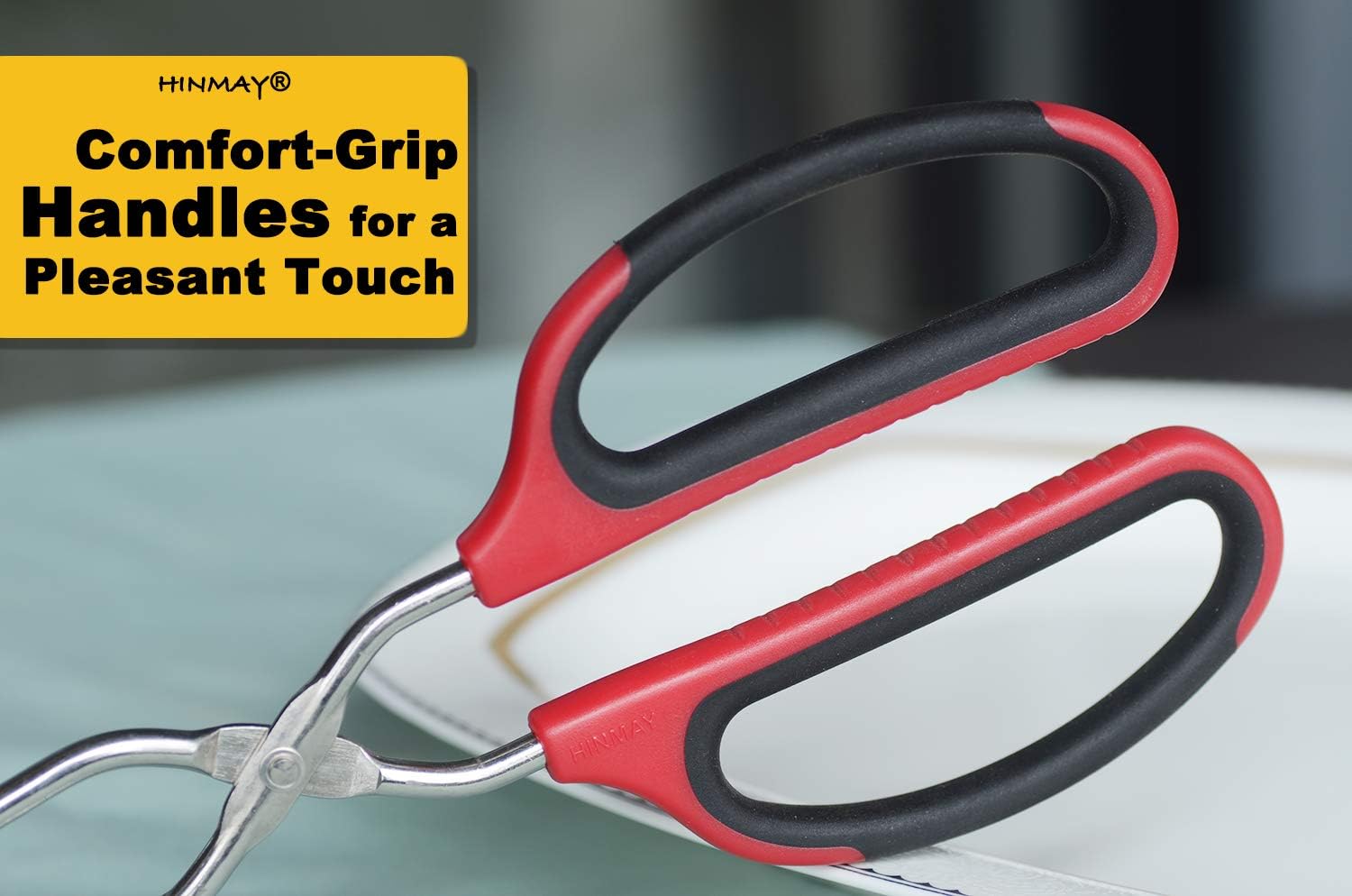 Stainless Steel Scissor Tongs 10-Inch and 12-Inch Set, Set of 2 - Image 4