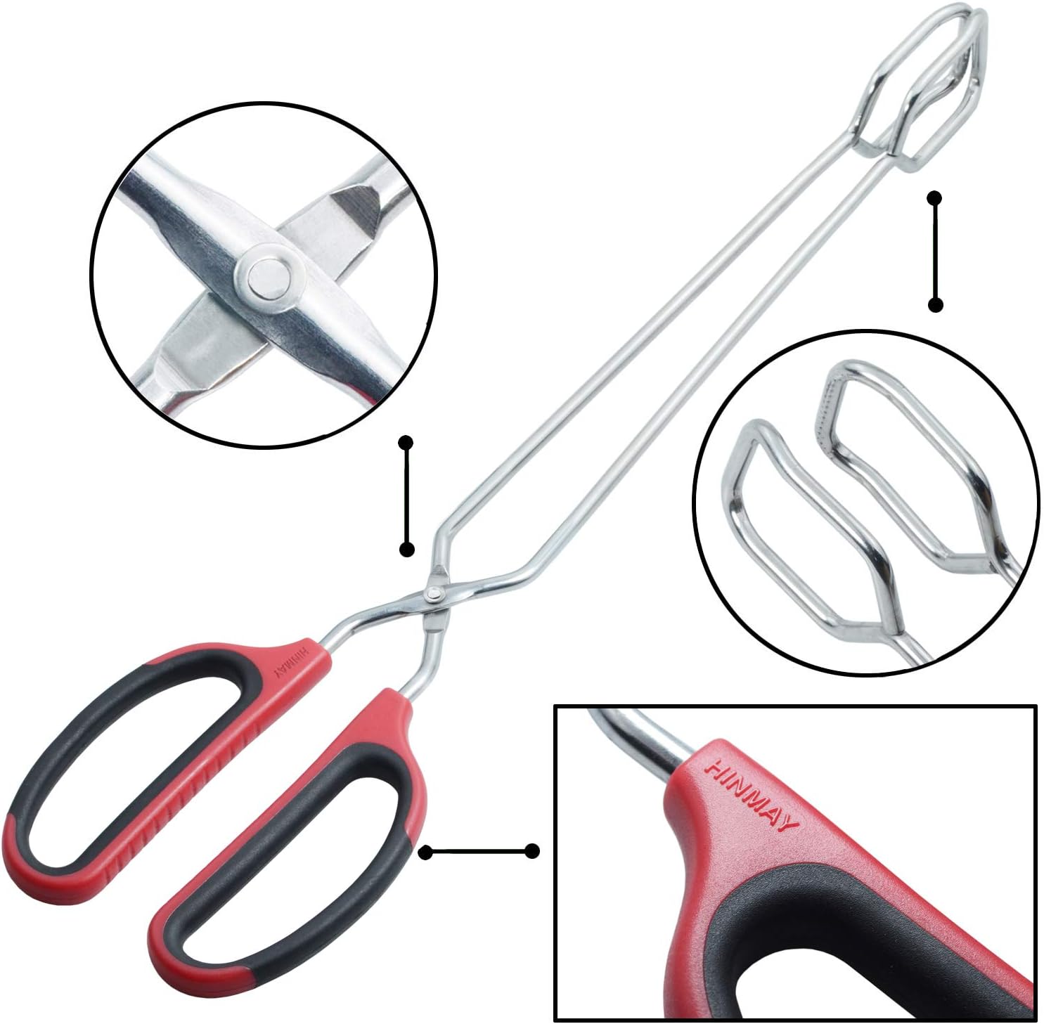 Extra Long Scissor Tongs 16-Inch Stainless Steel Barbecue Grilling Tongs - Image 2