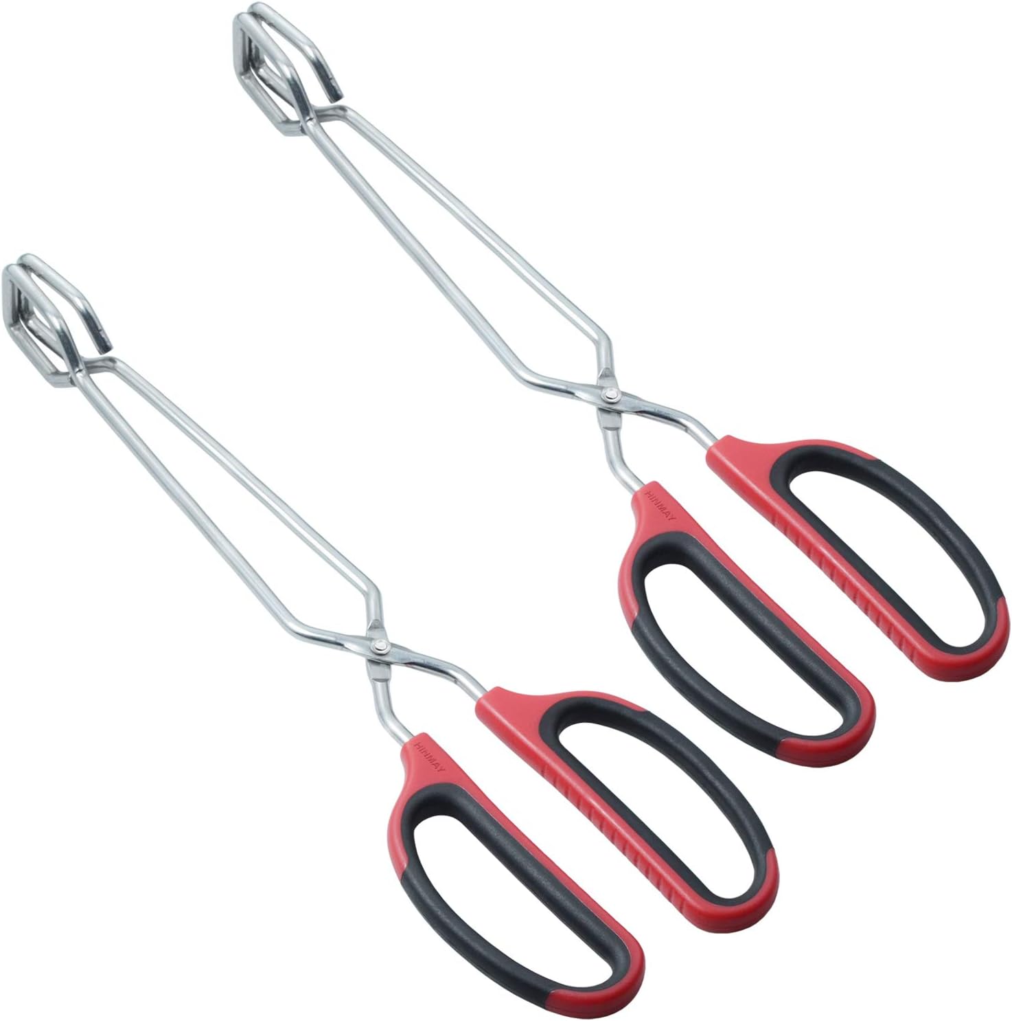 Stainless Steel Scissor Tongs with Comfort-Grip Handle 12-Inch, Set of 2 - Image 1