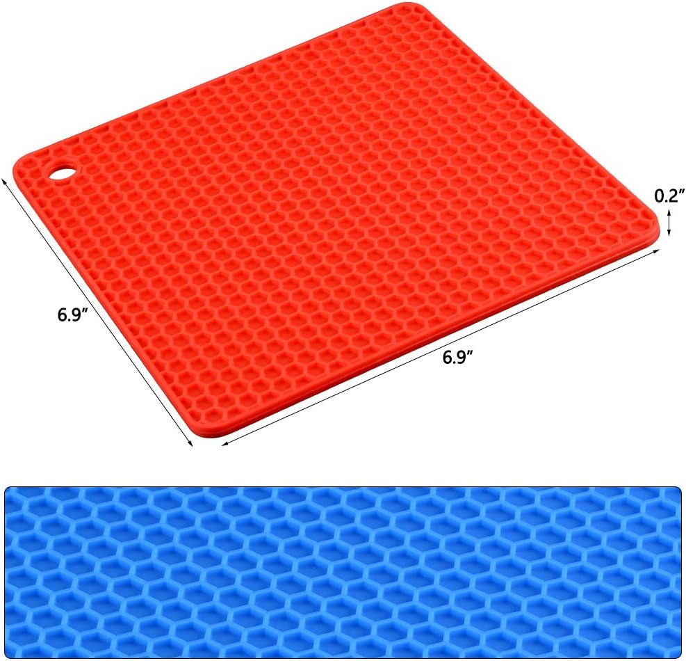 Silicone Trivet Mats - Hot Pads Spoon Rest, Multipurpose Trivet for Hot Dishers Heat Resistant Food Grade Silicone Set of 4 - Image 2