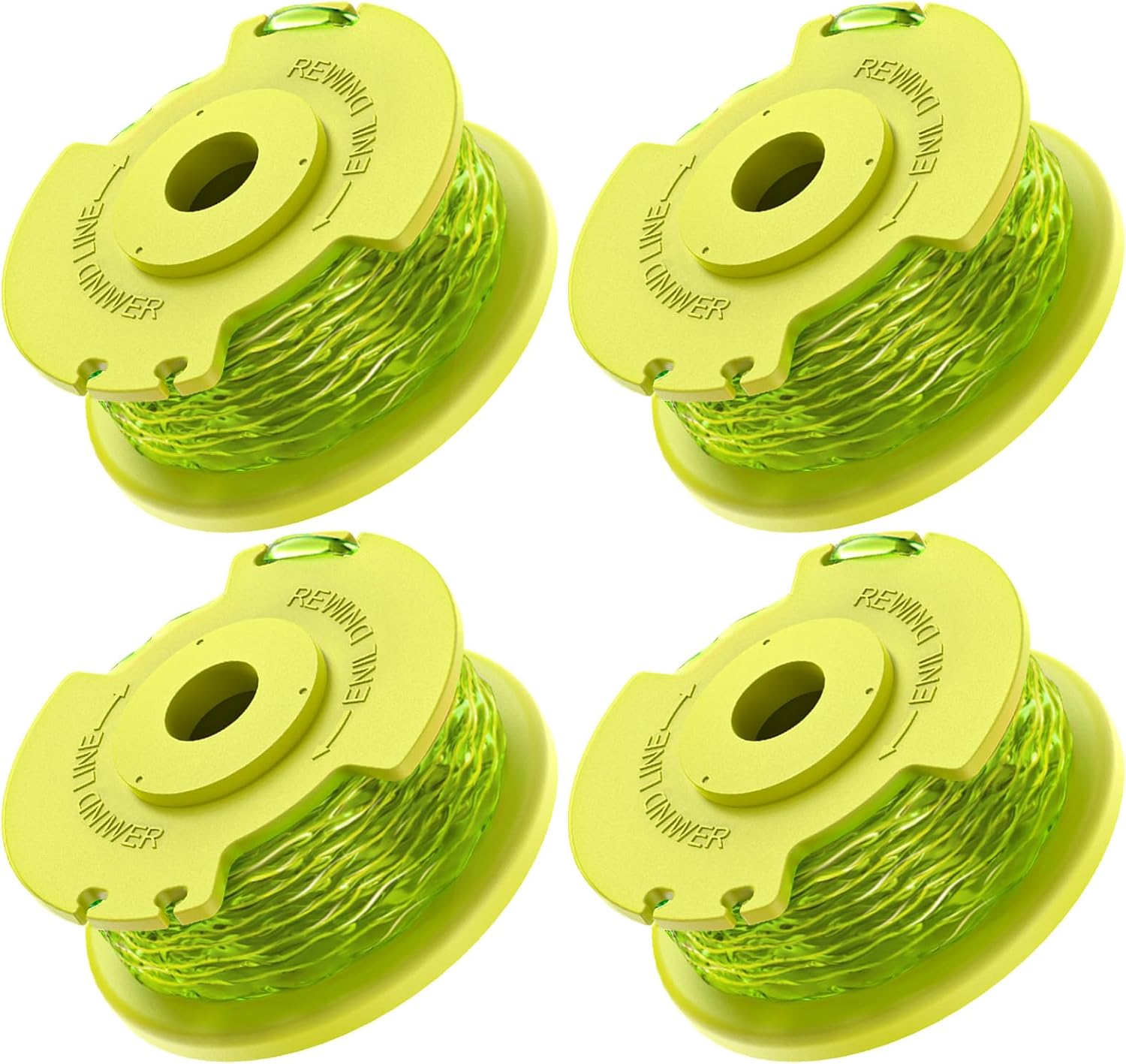 4 Pack Weed Wacker String Replacement Compatible with Ryobi One Plus+, 0.080‘’ String Trimmer Refill AC80RL3, Twisted Weed Eater String Compatible with Ryobi 18V, 24V, 40V Cordless Trimmers - Image 1