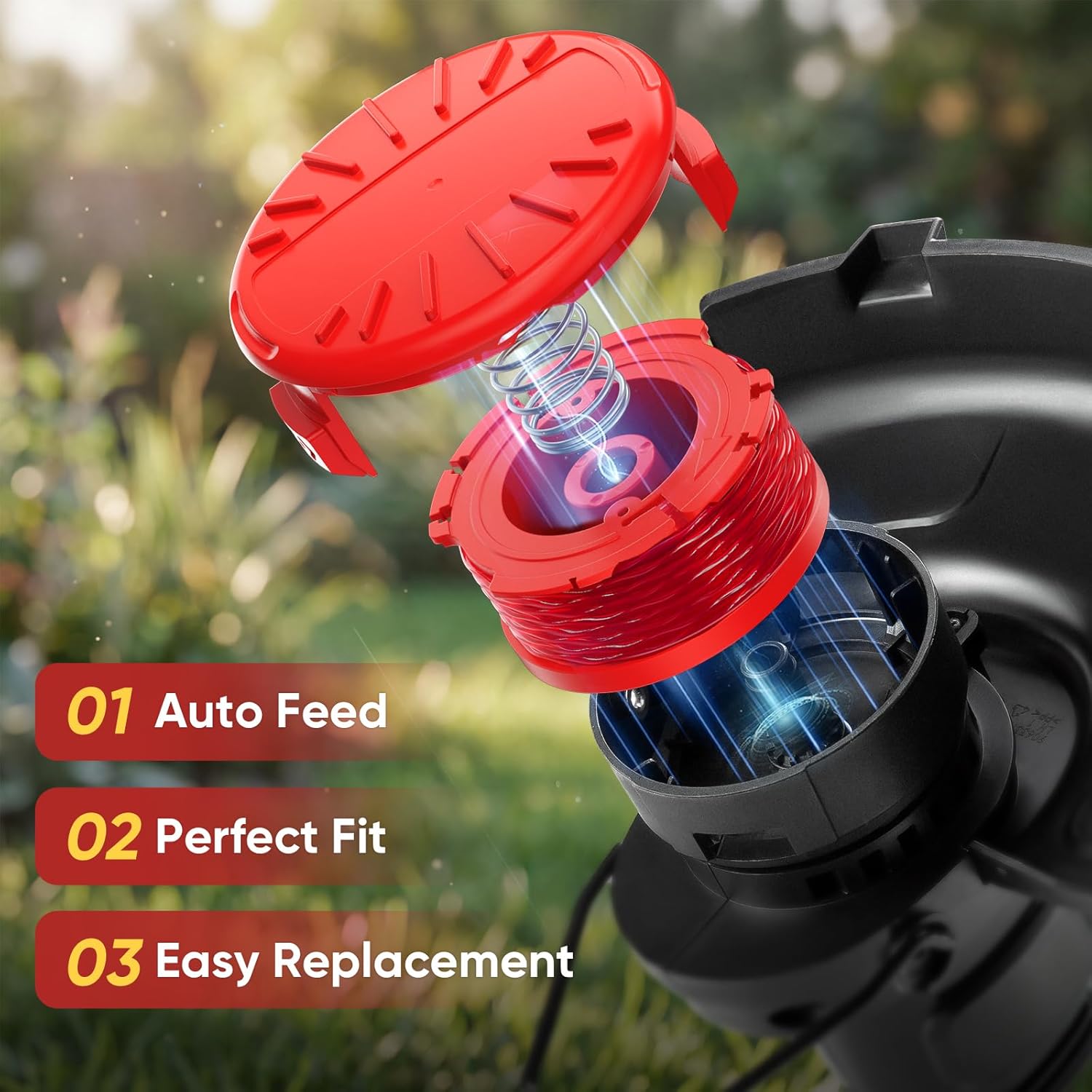 4 Pack CMZST0803 CMZST080 Weed Eater String Compatible with Craftsman Weed Wacker, 0.080