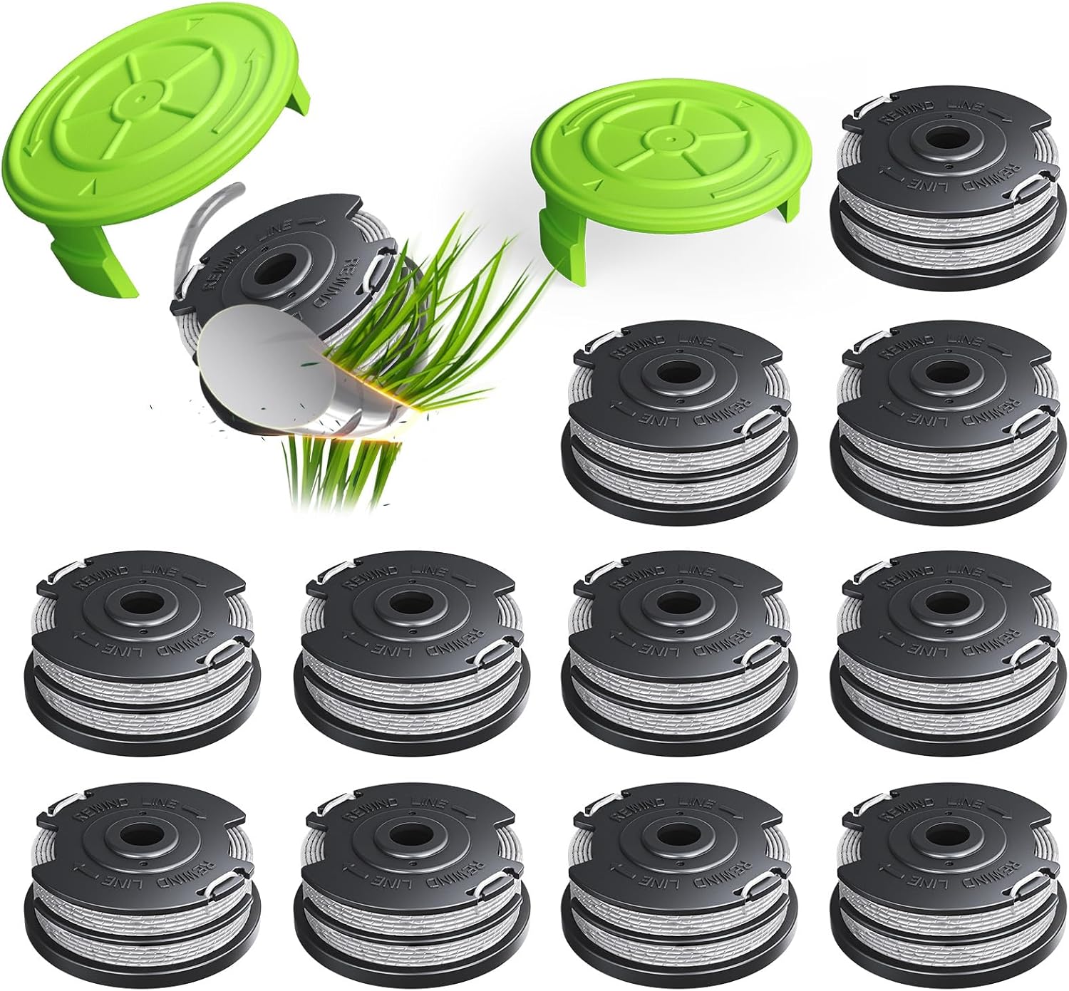 14 Pack Replacement Spool for Greenworks Weed Eater, 0.065