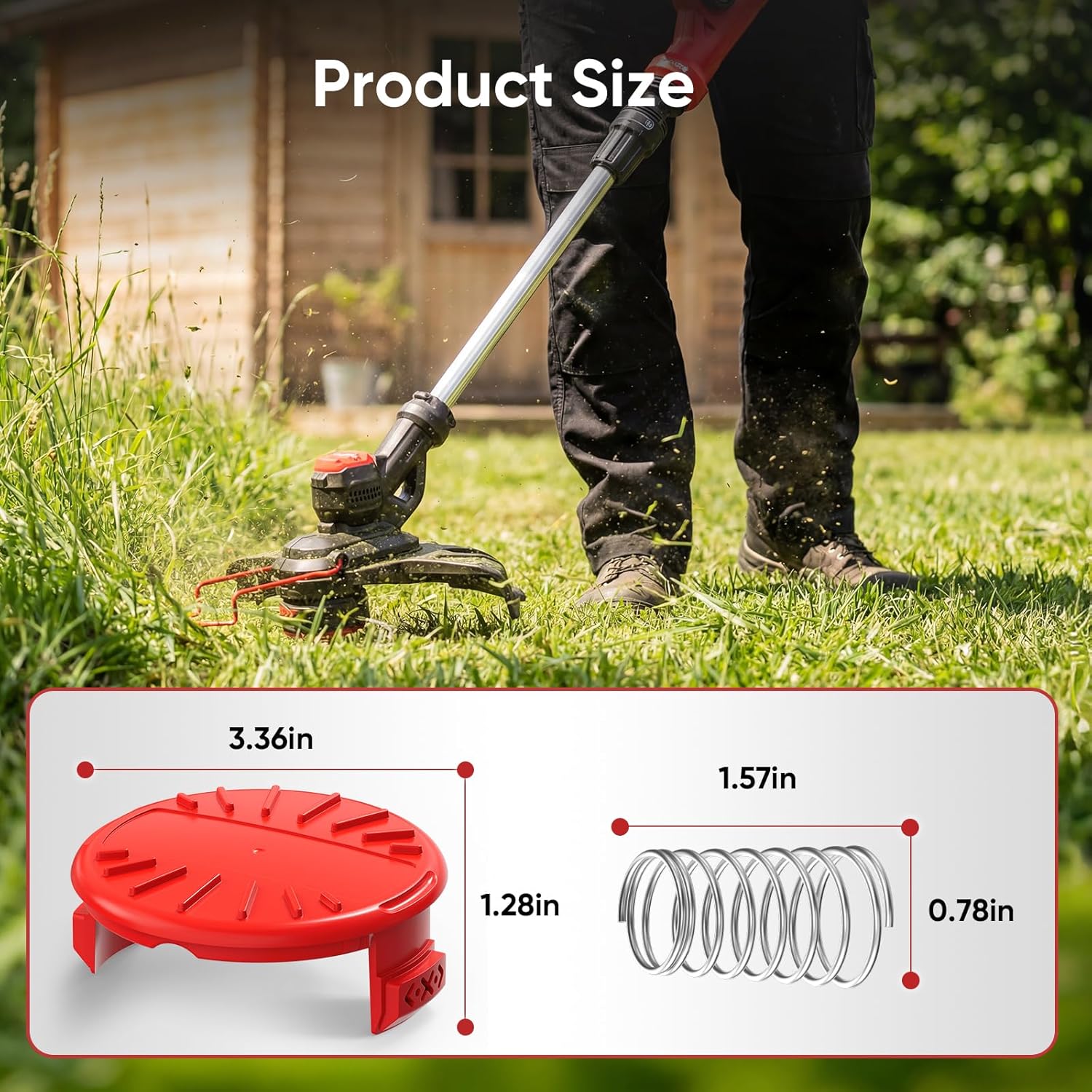 4 Pcak CMZST120SC String Trimmer Spool Cap Compatible with Craftsman Weed Wacker, Weed Eater Covers Parts Fit for Craftsman CMCST910 Series, CMCST910, CMCST910M, CMCST910M1 - Image 5