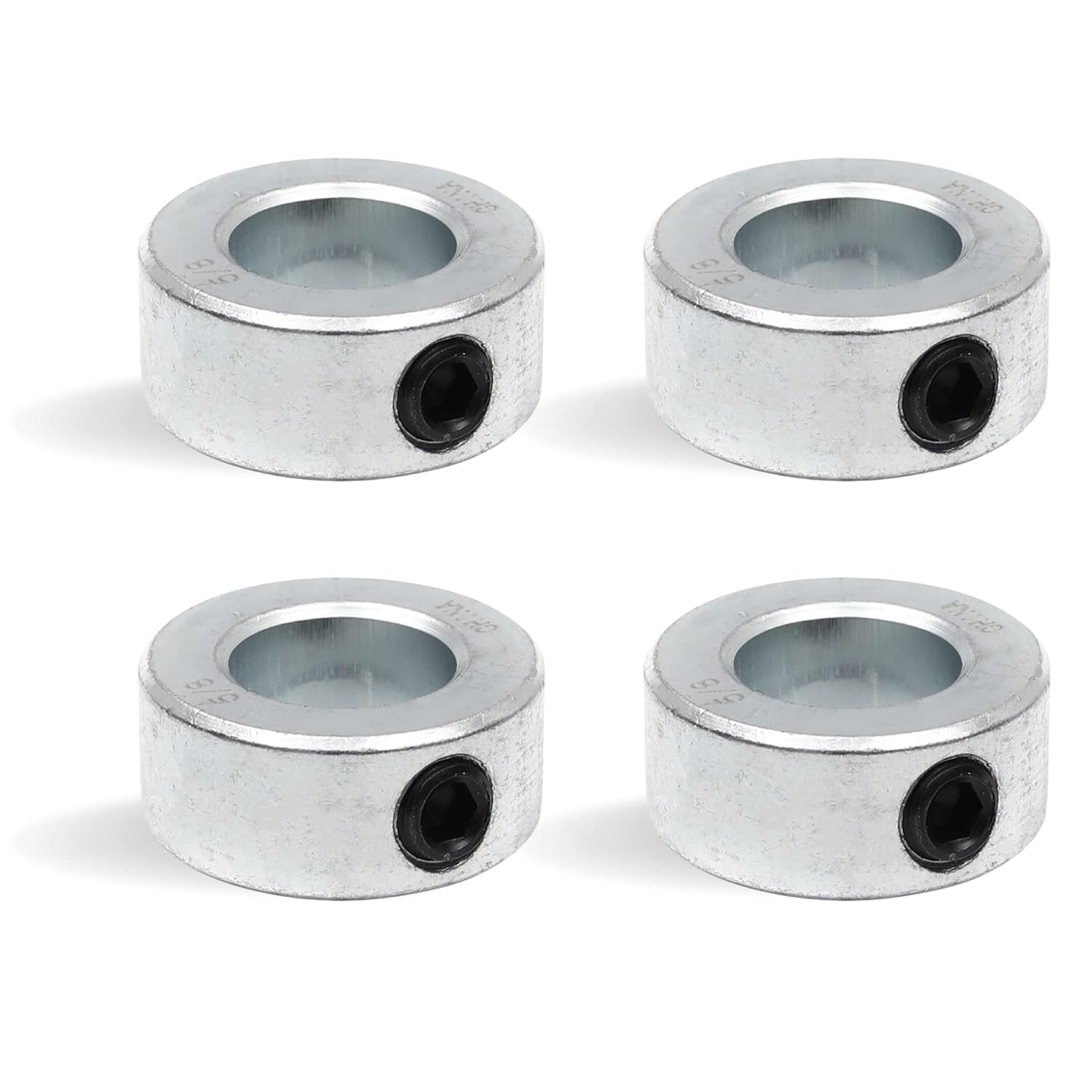 (4-Pack) 5/8” Bore Solid Steel Shaft Collars with Zinc Plated Coating - Durable Shaft Collars Suitable for Machinery and Industrial Use - Image 7