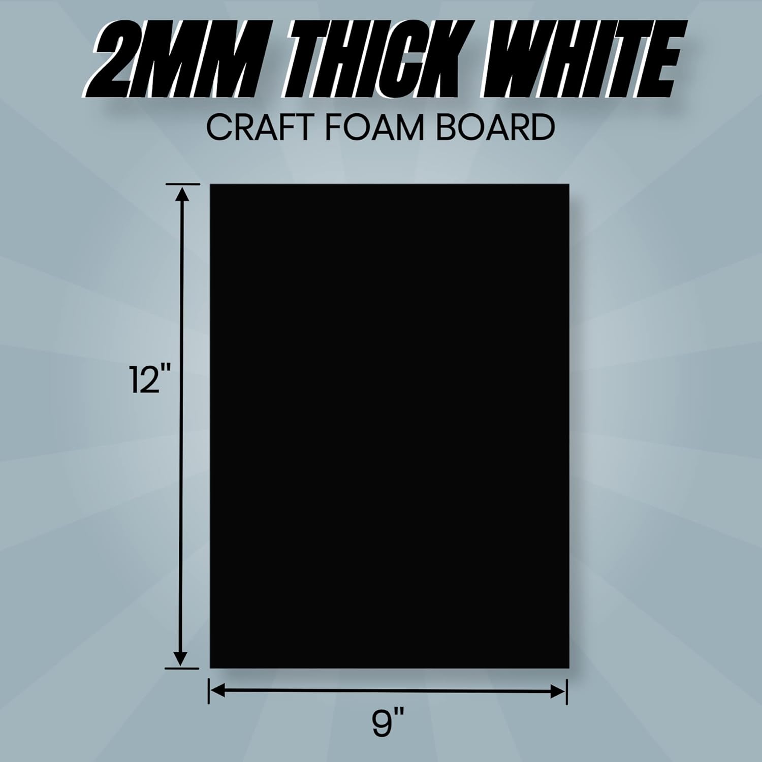 24 Ct Sheets Black EVA Cosplay Foam in 9” x 12’’ Sheets; High Density Thick Foam 85 kg/m³, 2mm (1/12”); Great for Costumes, Props, Armor, Masks, Arts and Crafts Projects - Image 3