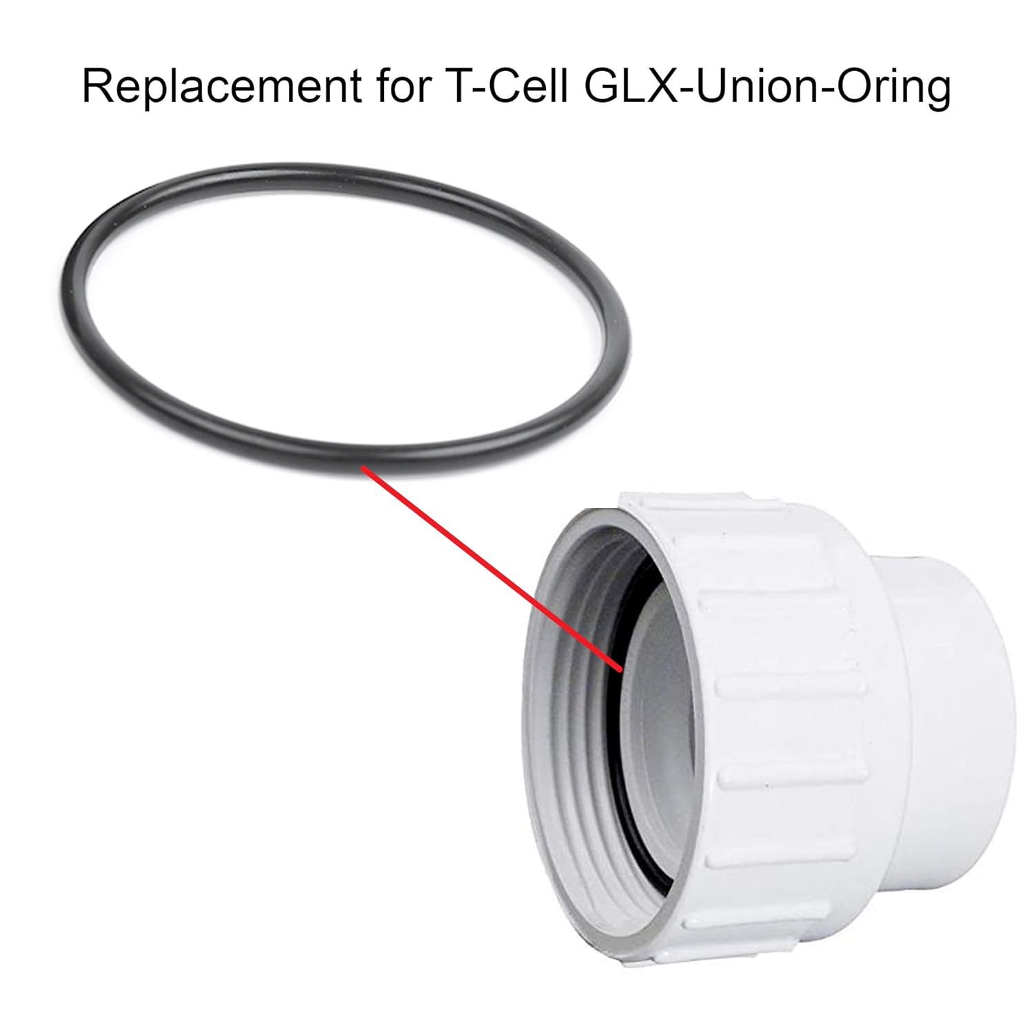 (8-Pack) Salt Cell O-Ring Compatible with Hayward GLX-Cell-Union Buna-N for Turbo Cell Salt Chlorination Cell Union - Aftermarket T-Cell Union O-Rings - Image 2