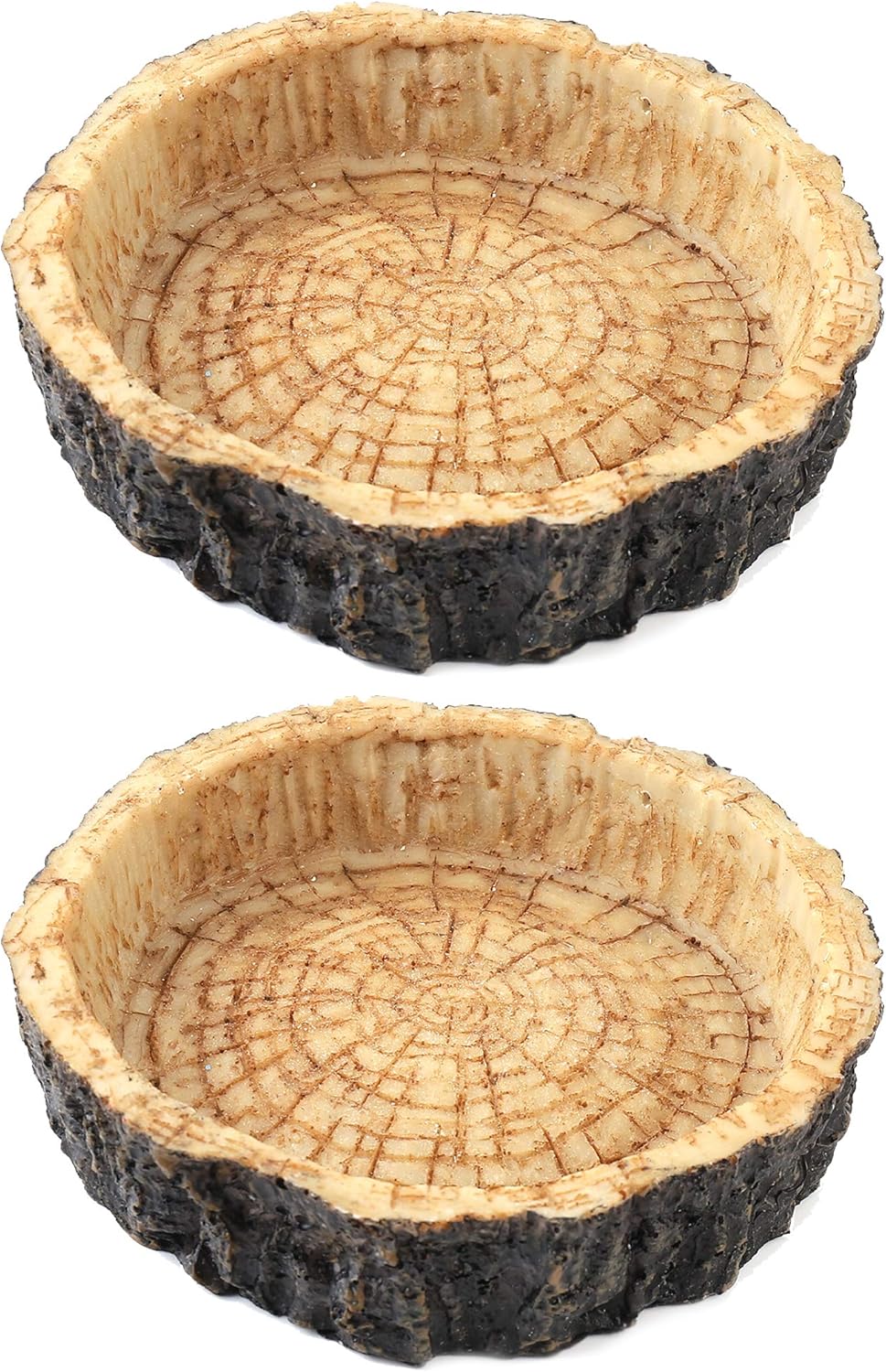 2 Pack Reptile Water and Food Bowls, Novelty Food Bowl for Lizards, Young Bearded Dragons, Small Snakes and More - Made from BPA-Free Plastic - Image 1