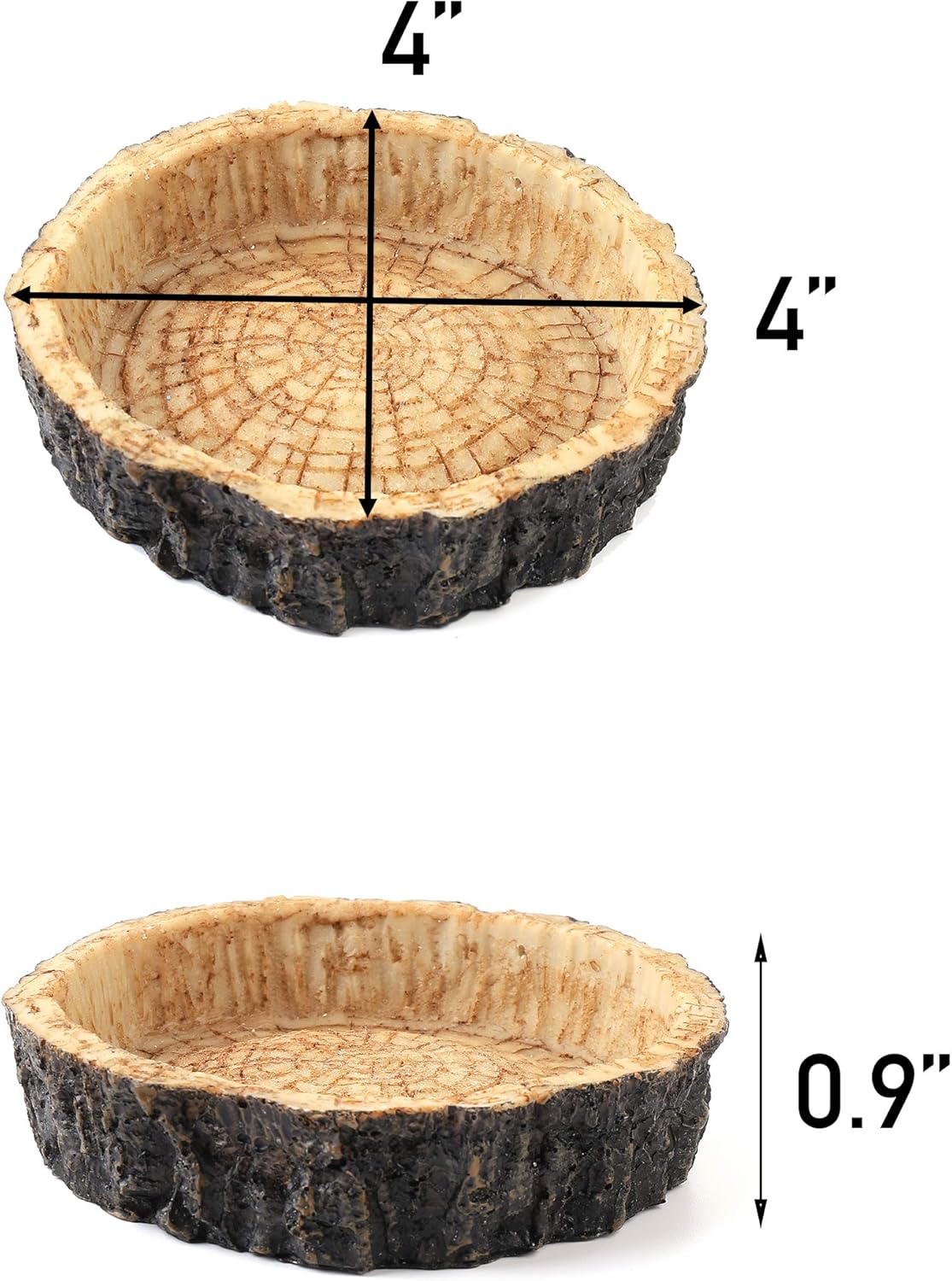 2 Pack Reptile Water and Food Bowls, Novelty Food Bowl for Lizards, Young Bearded Dragons, Small Snakes and More - Made from BPA-Free Plastic - Image 3