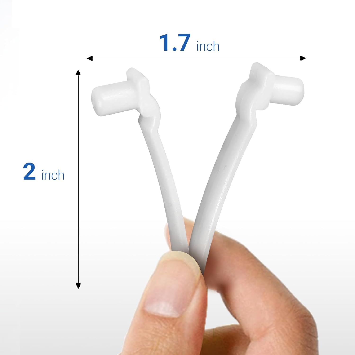 (21-Pack)  Replacement Pool V-Clips - Pool Brush Plastic Clips/Pool Pole Net Clips for Cleaning Pool Walls - Perfect for Pool Brushes, Skimmers, and Leaf Nets - Made from Heavy-Duty Plastic - Image 2