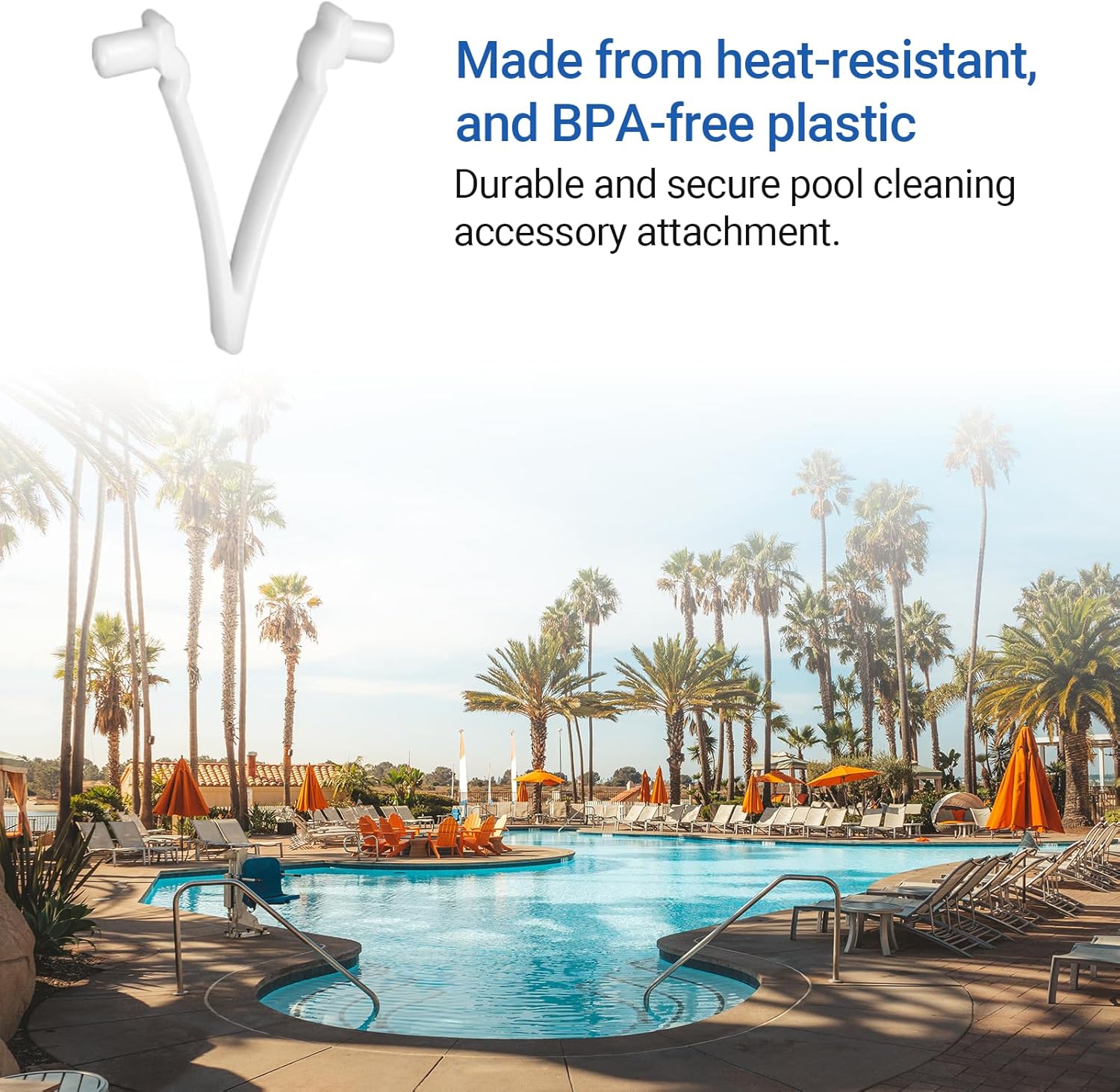 (21-Pack)  Replacement Pool V-Clips - Pool Brush Plastic Clips/Pool Pole Net Clips for Cleaning Pool Walls - Perfect for Pool Brushes, Skimmers, and Leaf Nets - Made from Heavy-Duty Plastic - Image 6