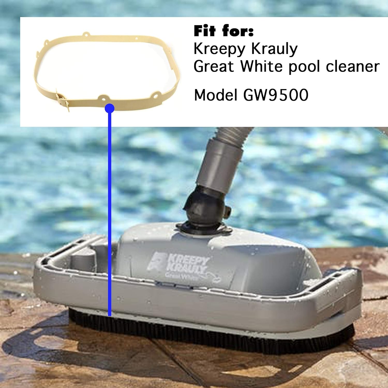Exact Replacement That's Compatible with Pentair GW9508 Vacuum Skirt - Also Compatible with Kreepy Krauly Pool Cleaner Parts Fits Kreepy Krauly Great White GW9500 Automatic Pool and Spa Cleaner - Image 2